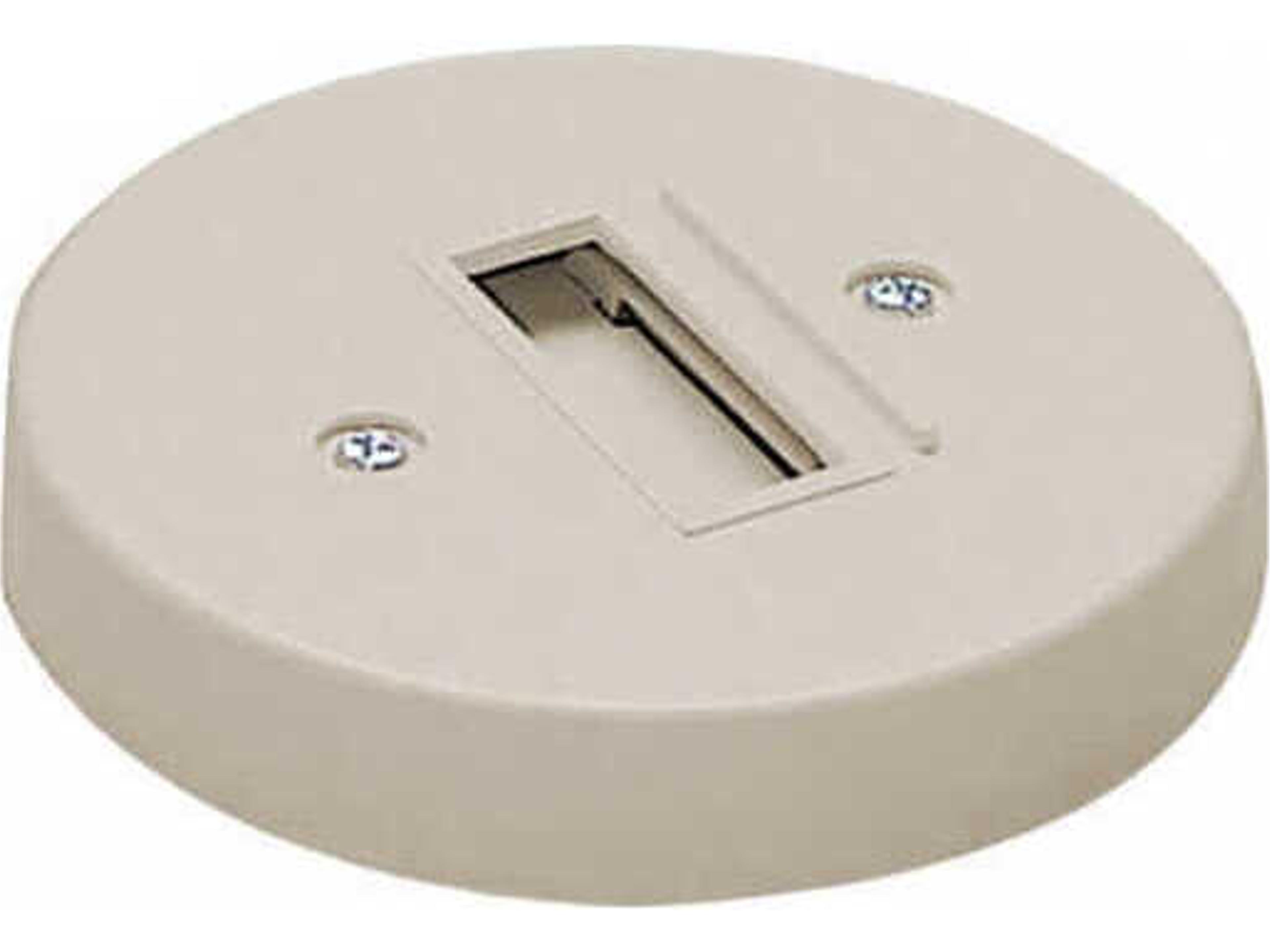 Brushed Nickel Round Monopoint Canopy for J-Track