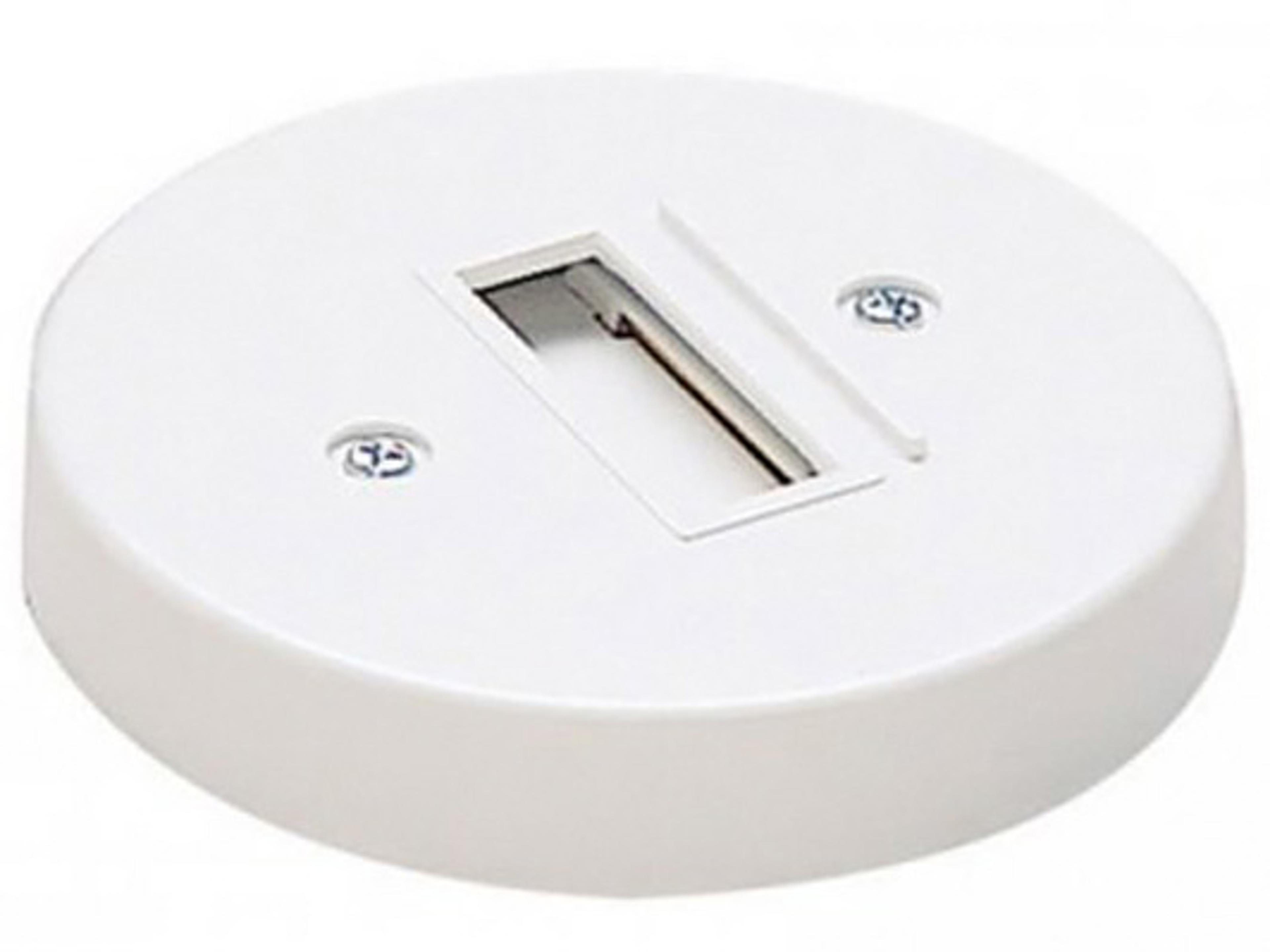 White Round Monopoint Canopy for J-Track