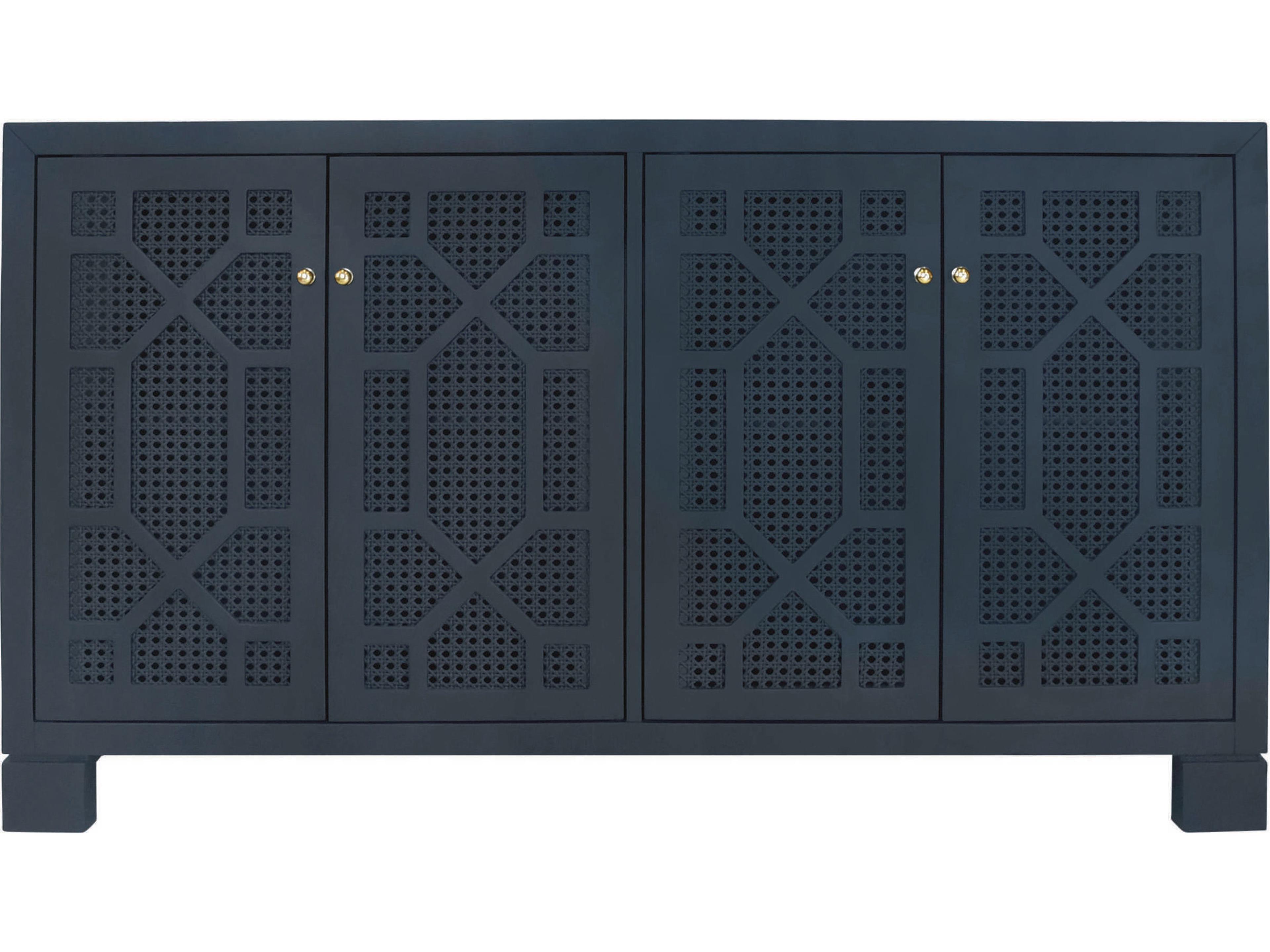 58" Matte Navy Lacquer Sideboard