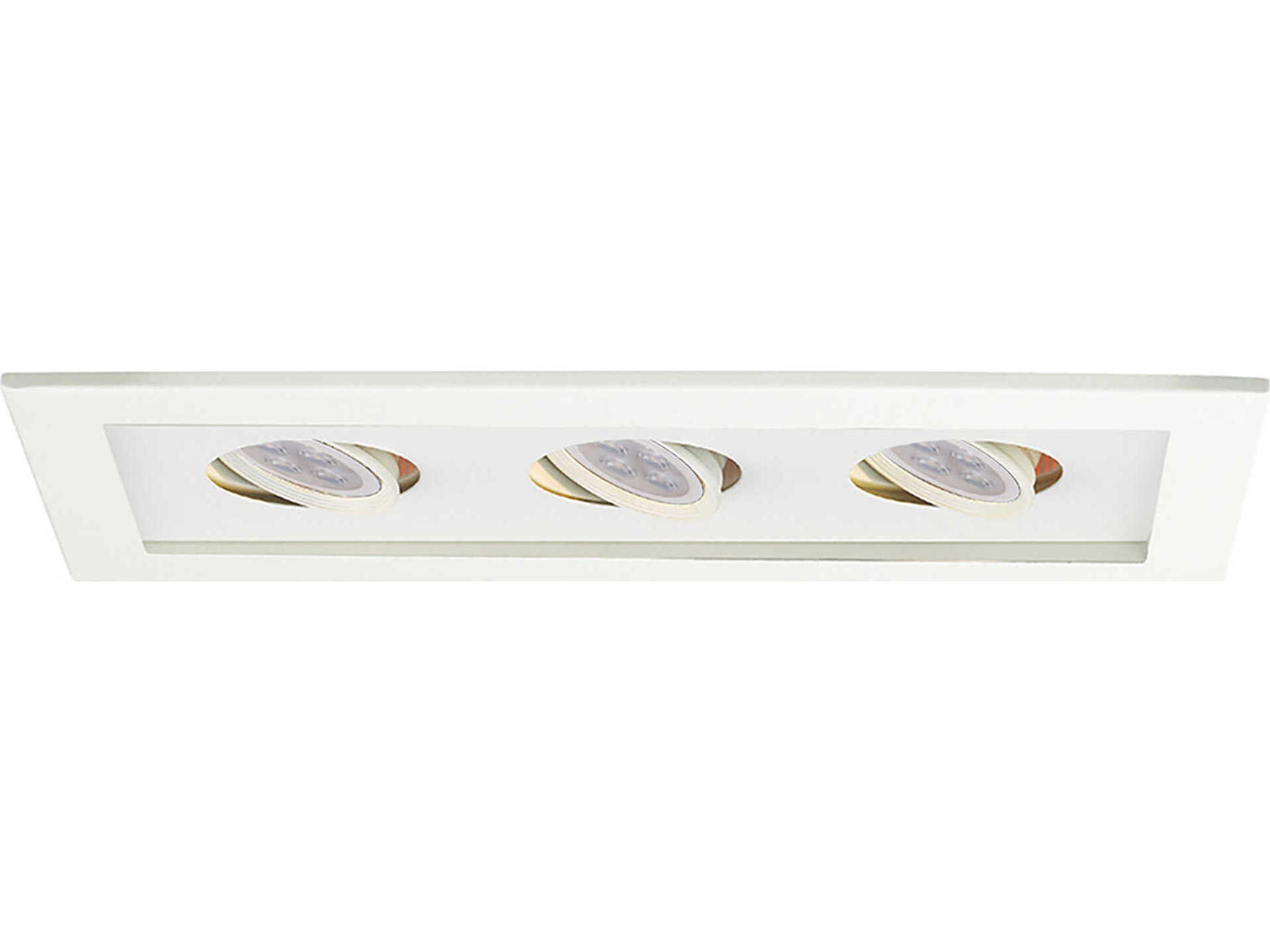 3-Light White Recessed Light