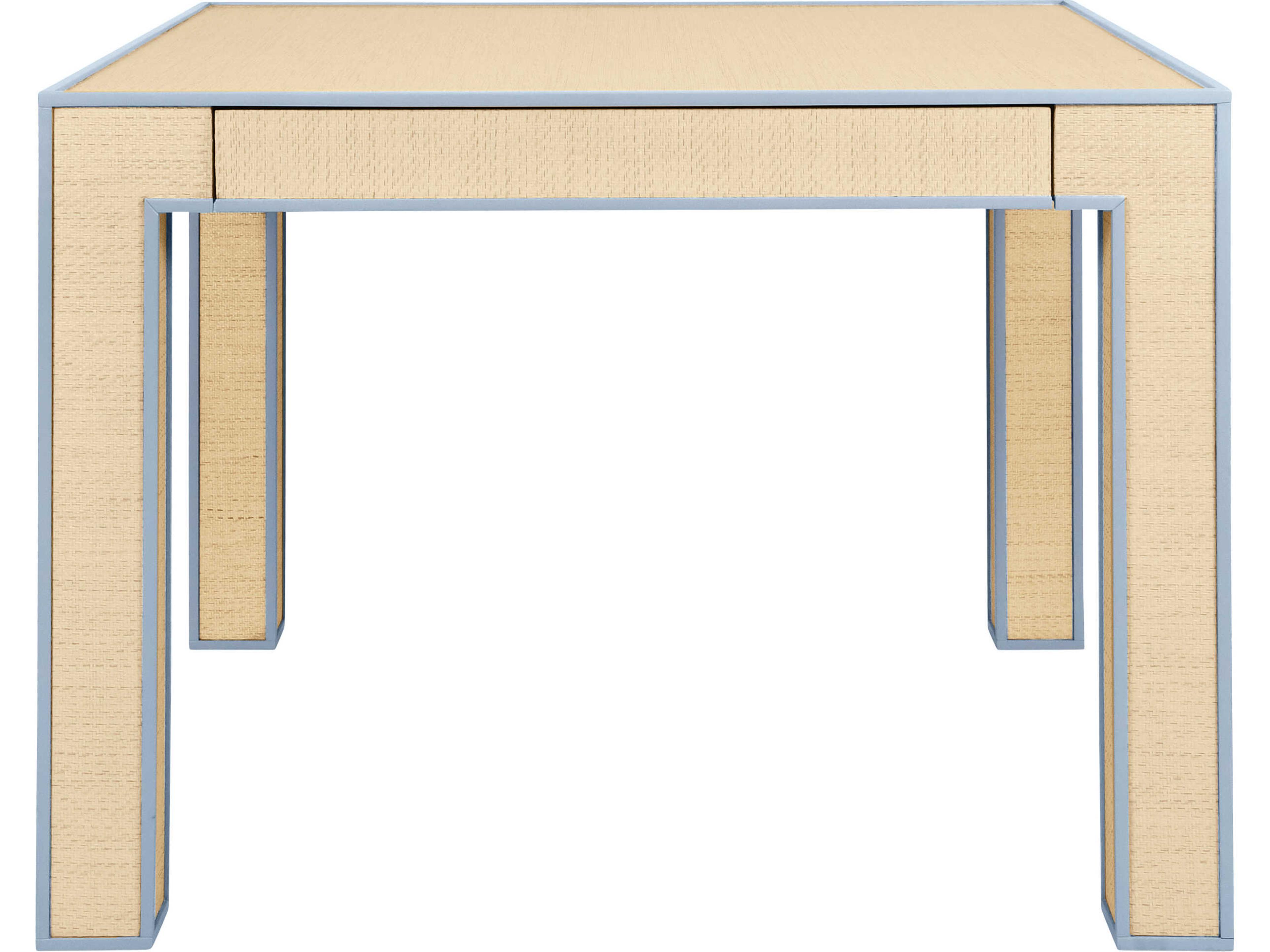 Collins Beige Solid Wood Blue Dining Table