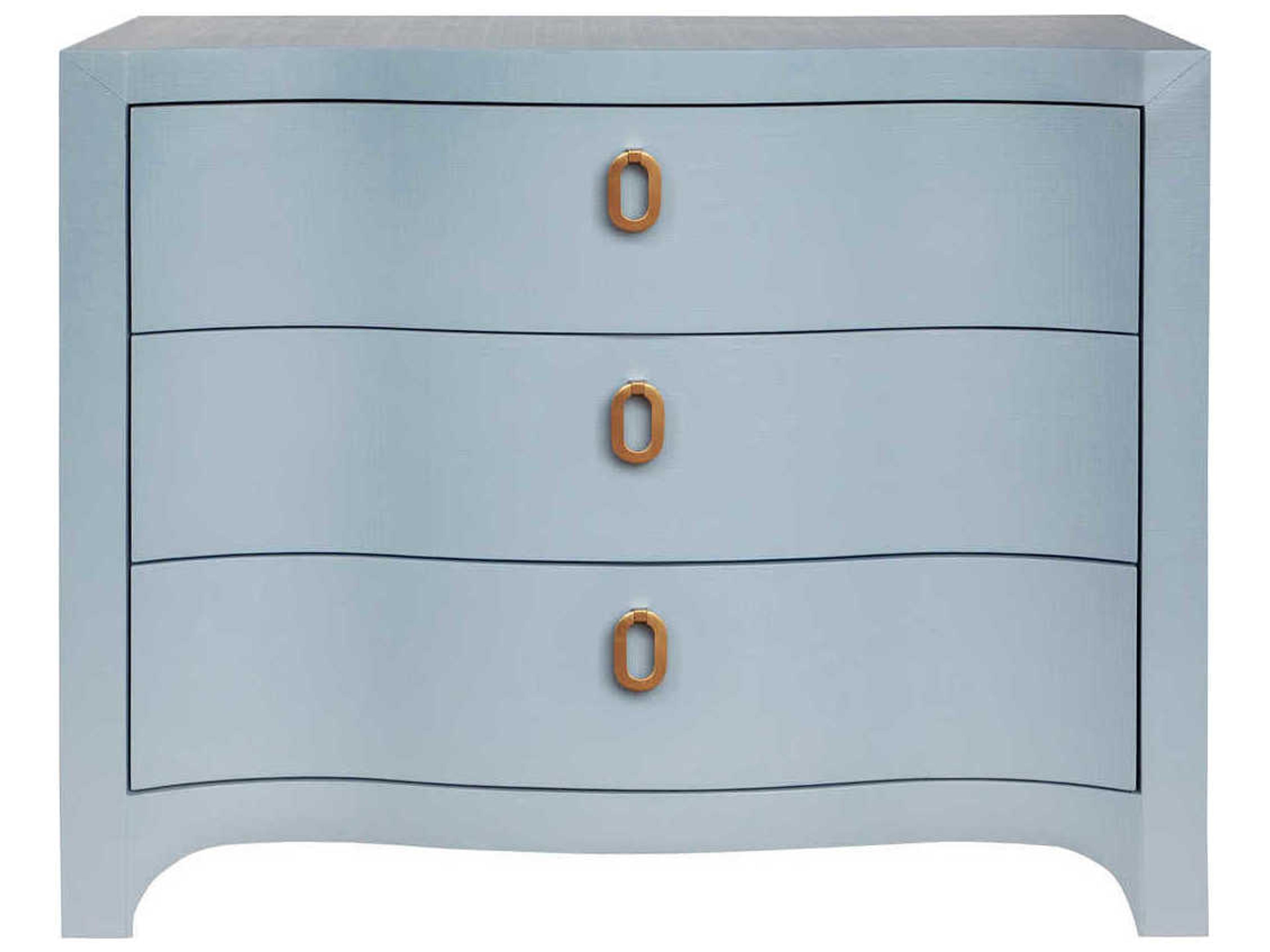 3-Drawers Light Blue Accent Chest