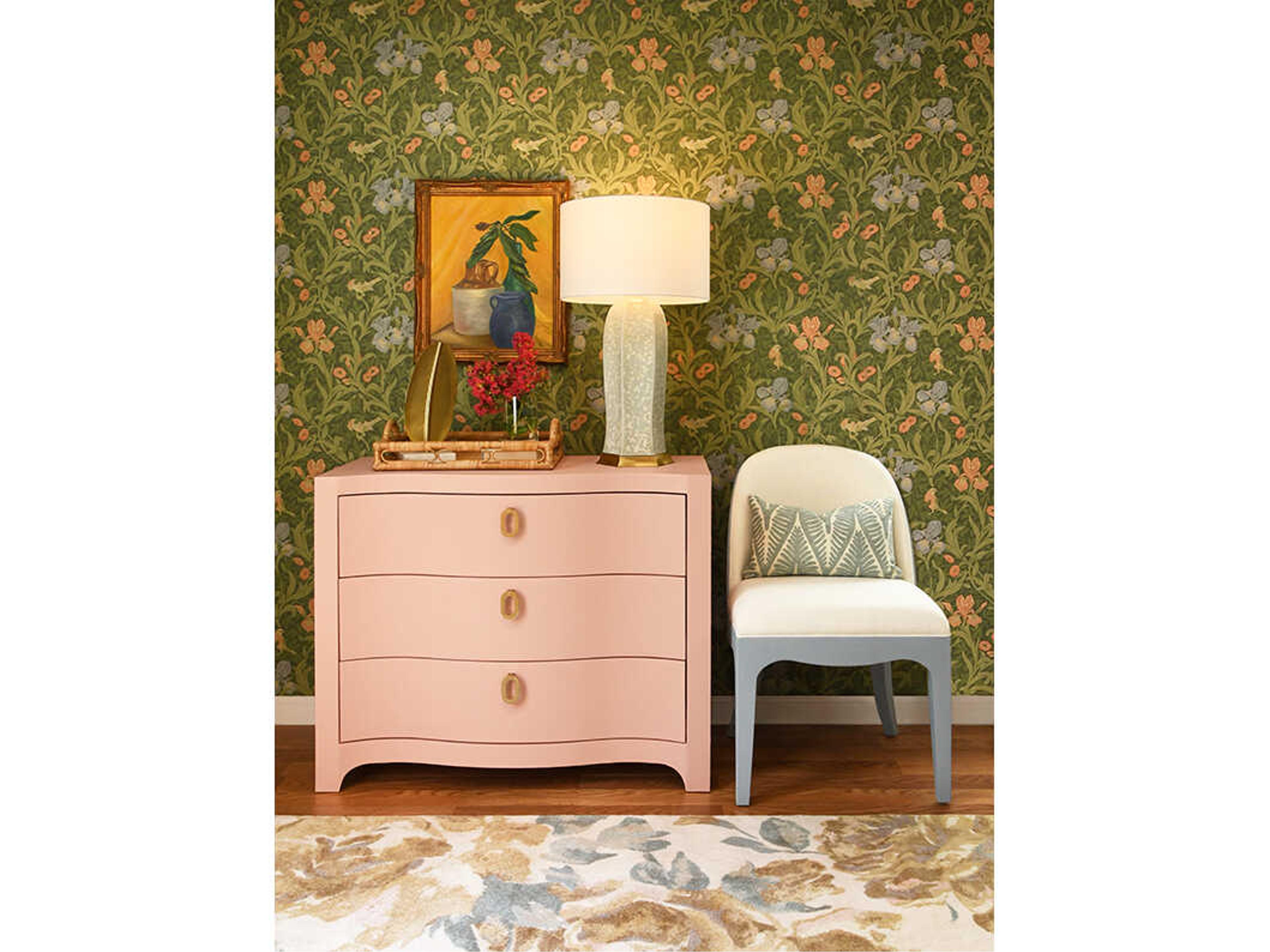 Worlds Away Cora Pink Accent Chest