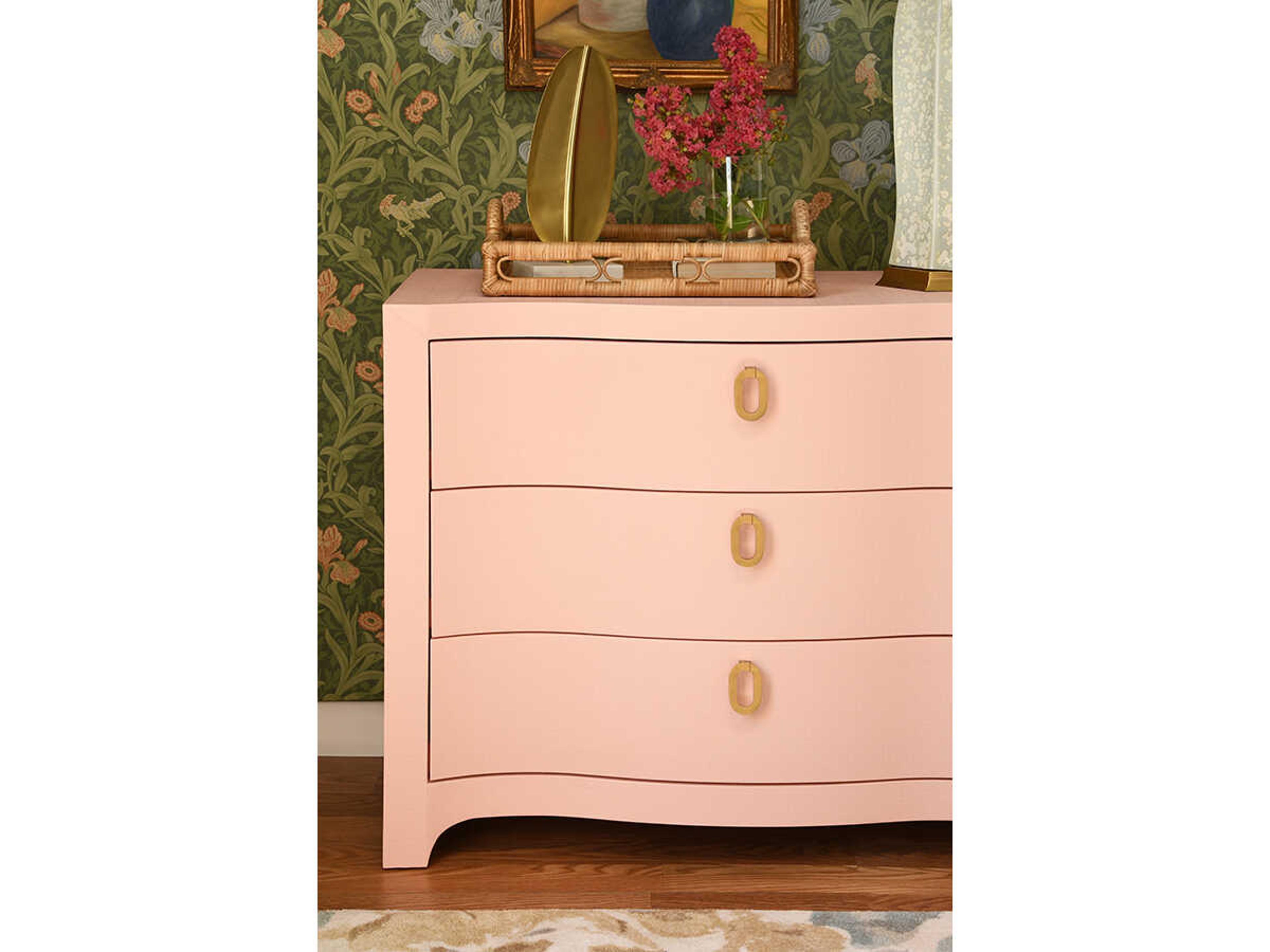 Worlds Away Cora Pink Accent Chest