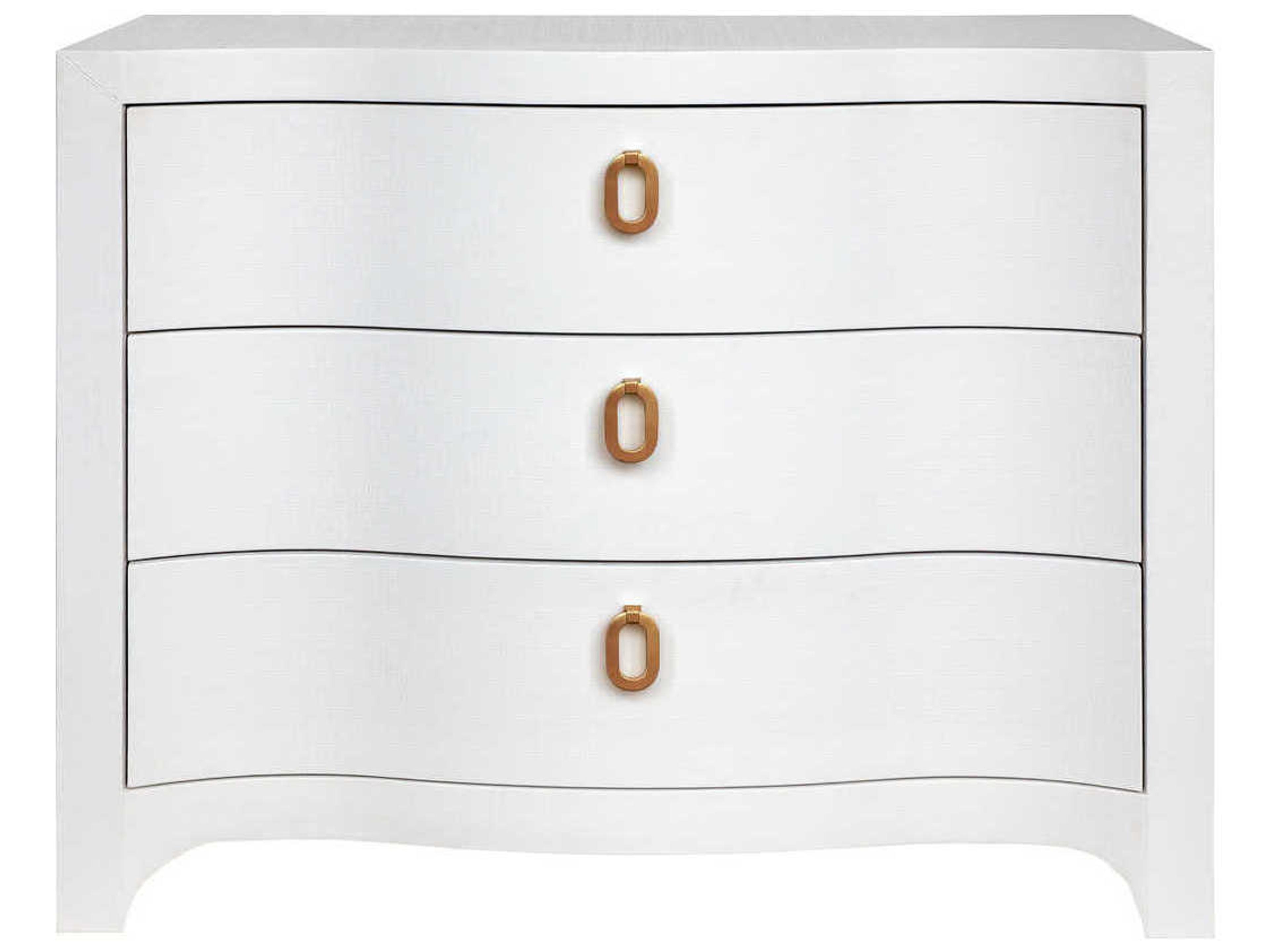 3-Drawers White Accent Chest