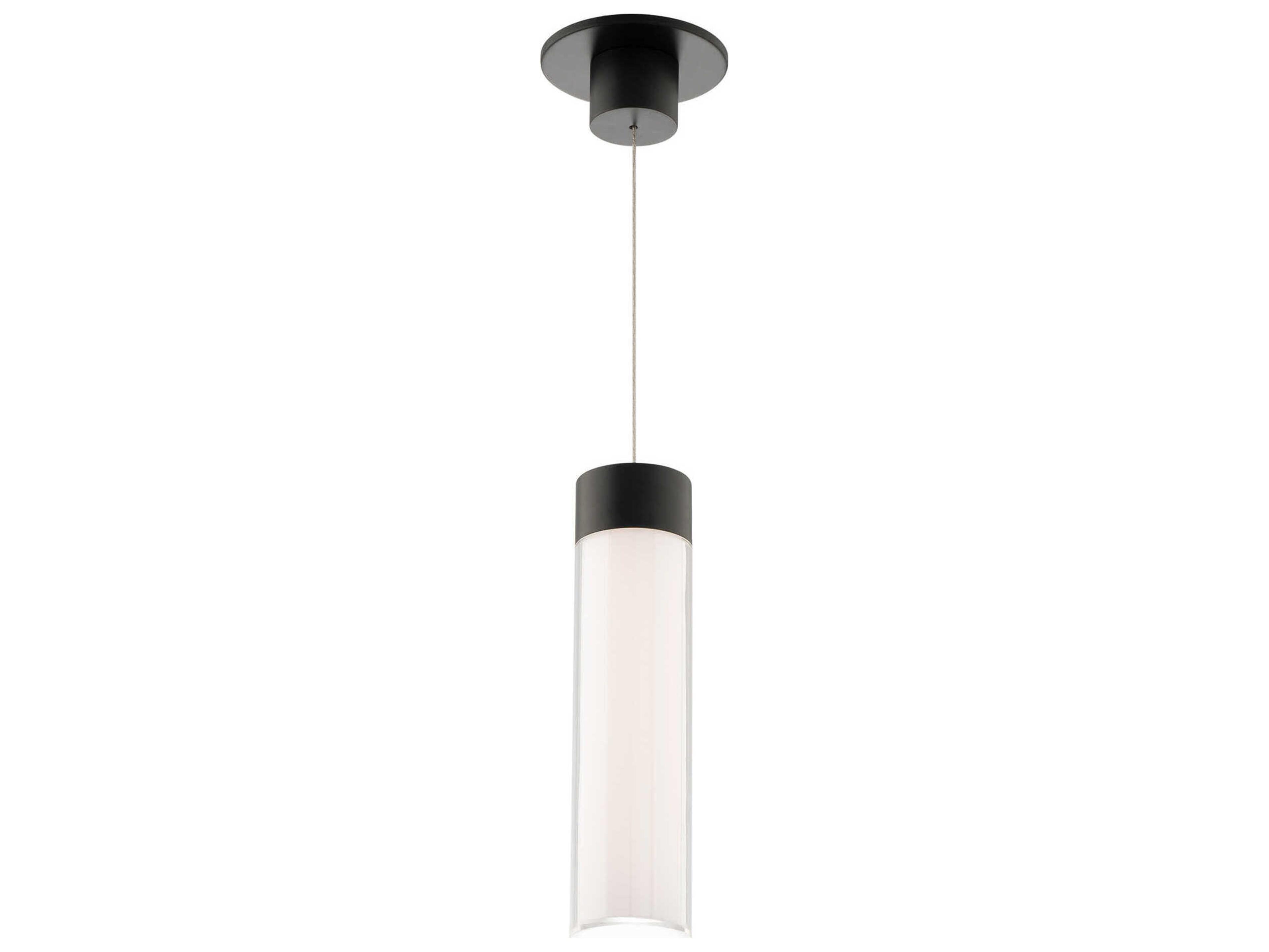 WAC Lighting Twist-N-Lite 1-Light Black Cylinder Mini Pendant