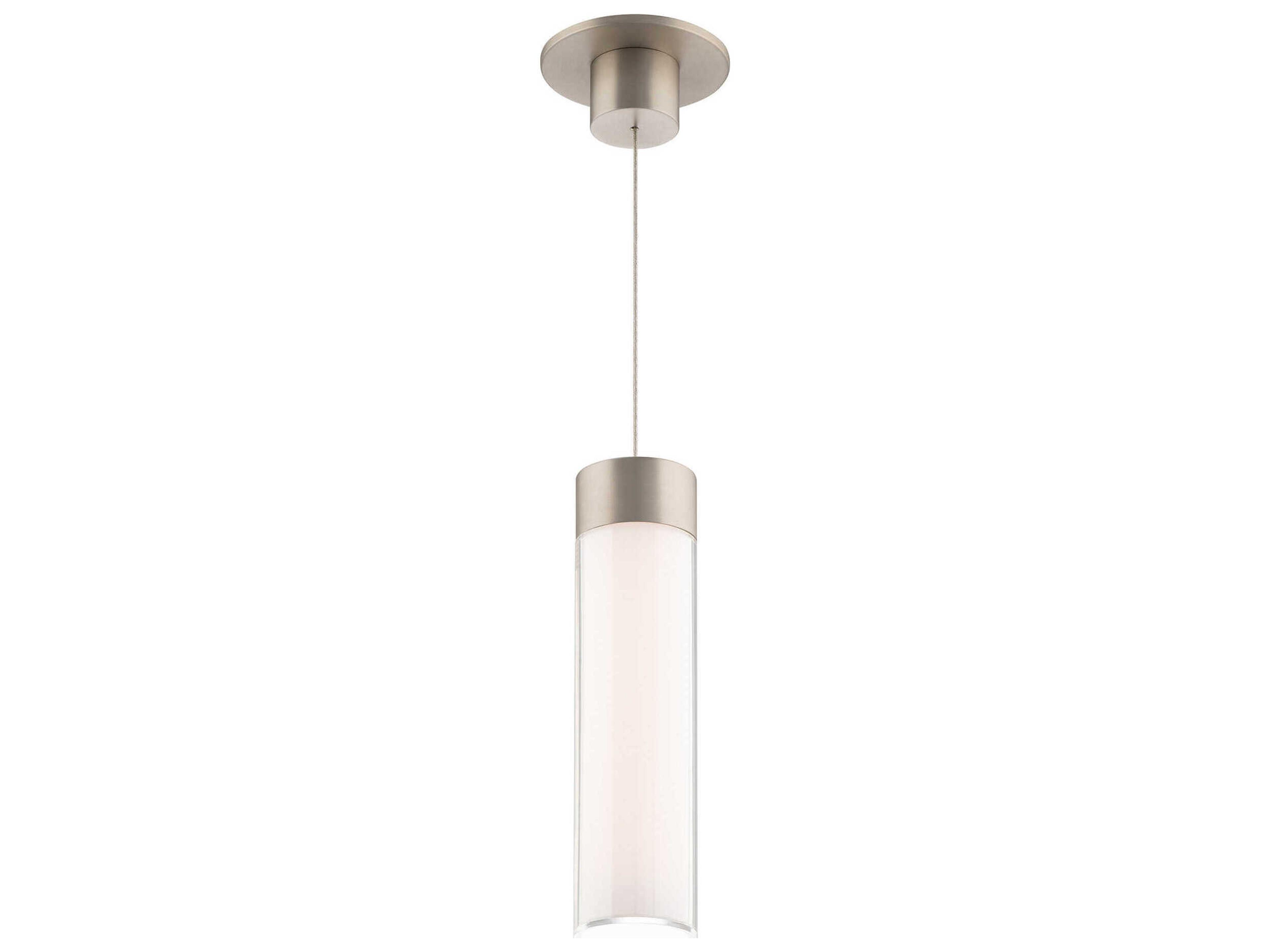 WAC Lighting Twist-N-Lite 1-Light Brushed Nickel Cylinder Mini Pendant