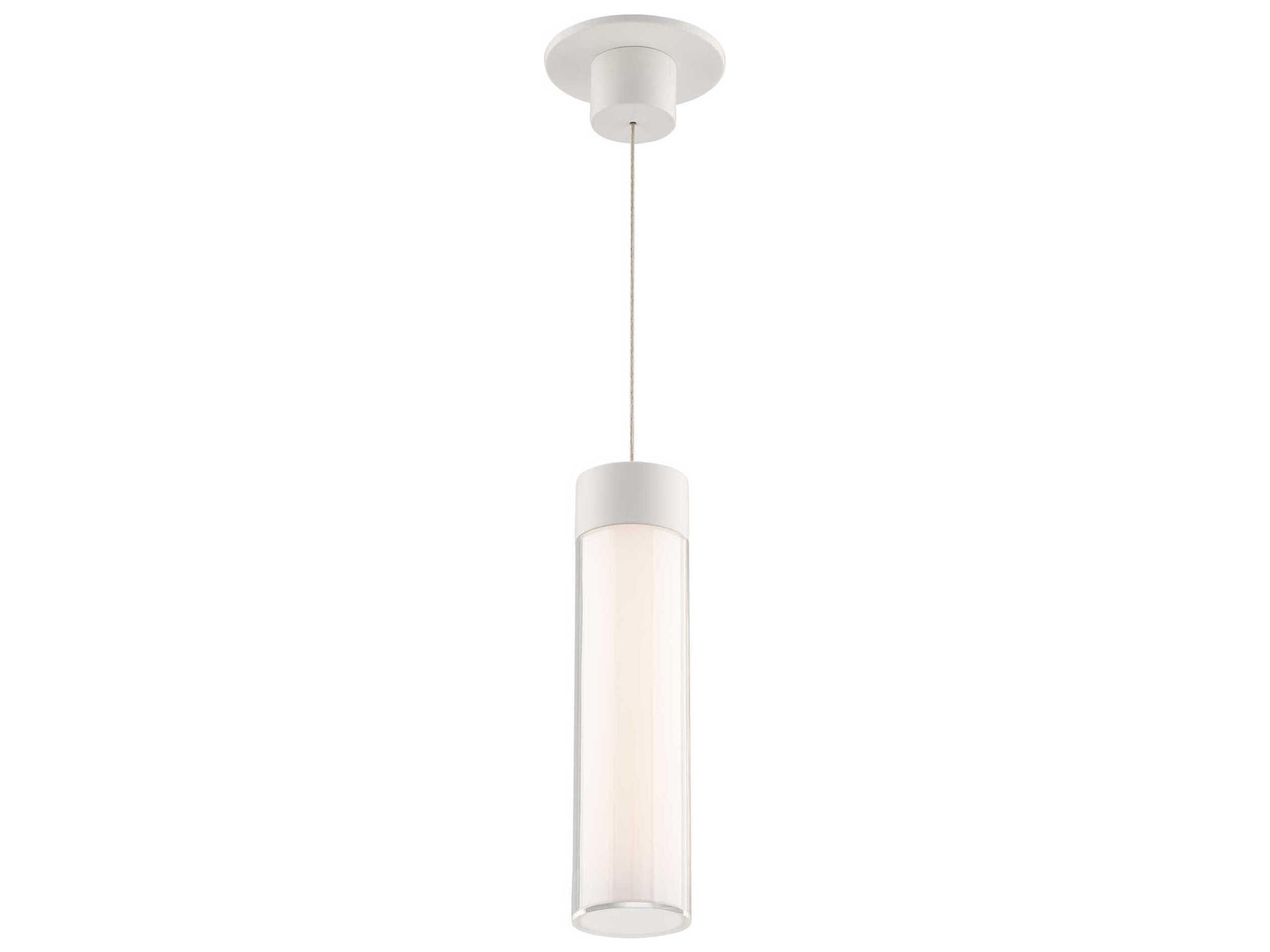 WAC Lighting Twist-N-Lite 1-Light White Cylinder Mini Pendant