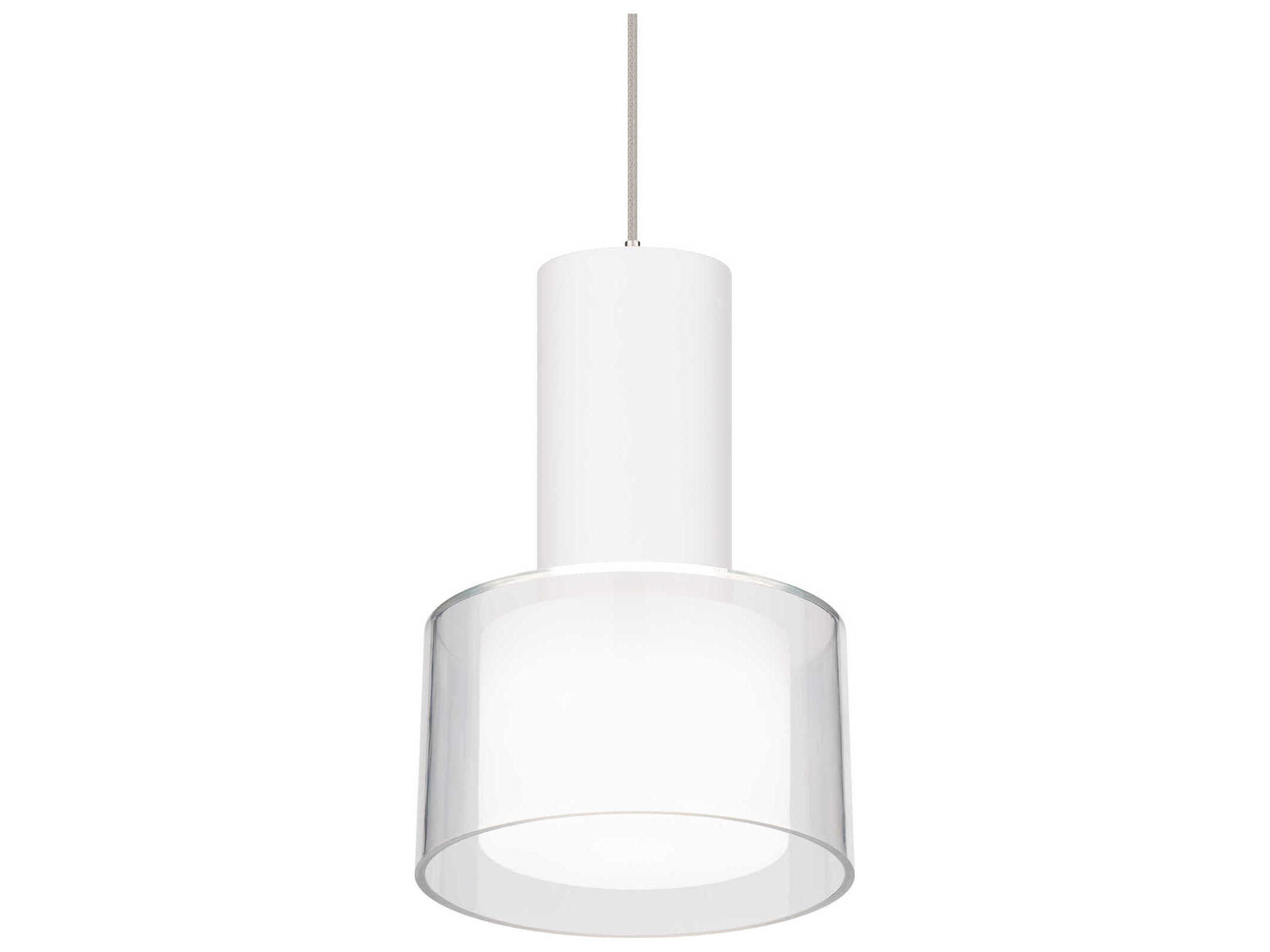 Twist-N-Lite 1-Light White Drum Mini Pendant