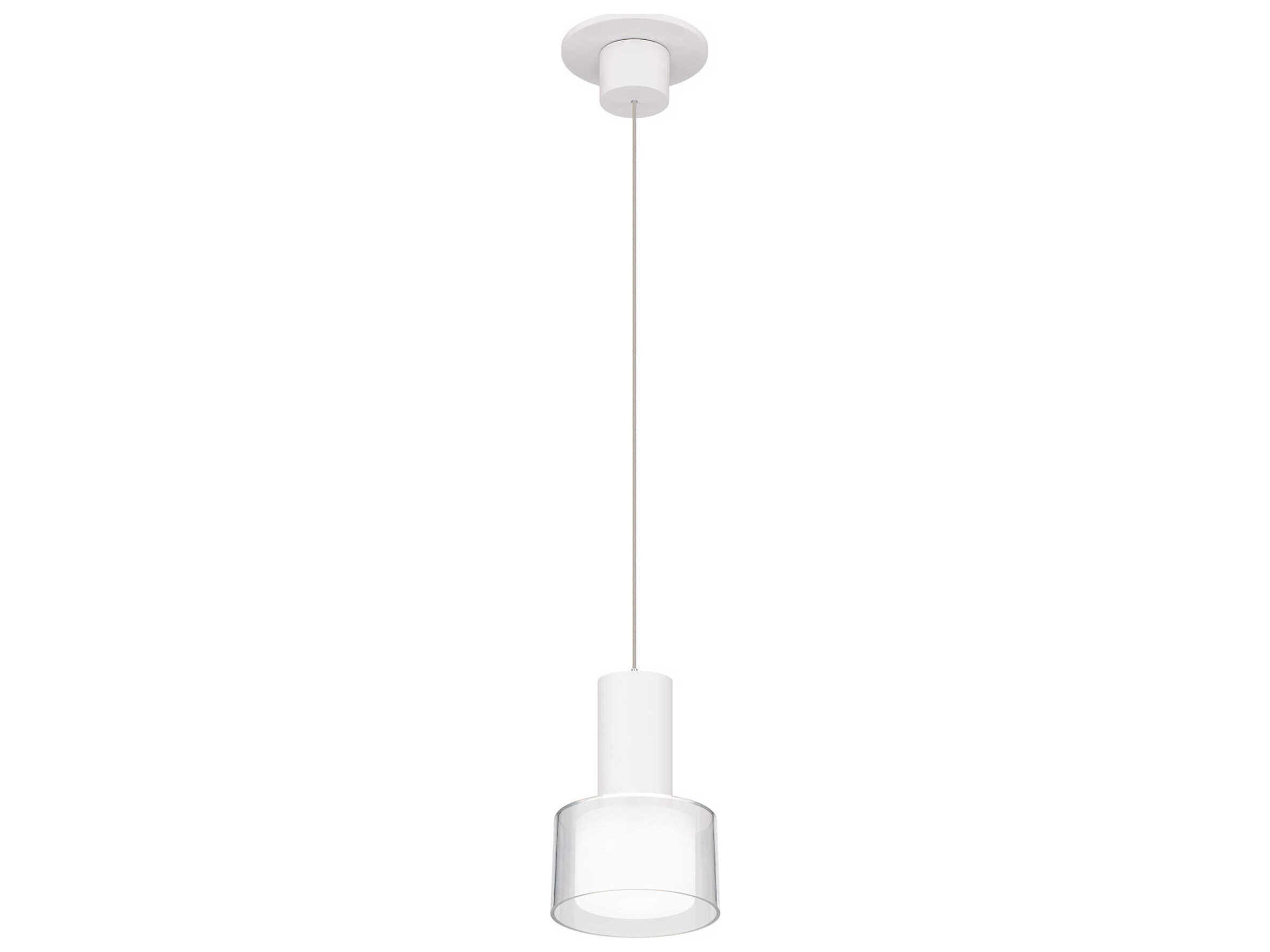 WAC Lighting Twist-N-Lite 1-Light White Drum Mini Pendant