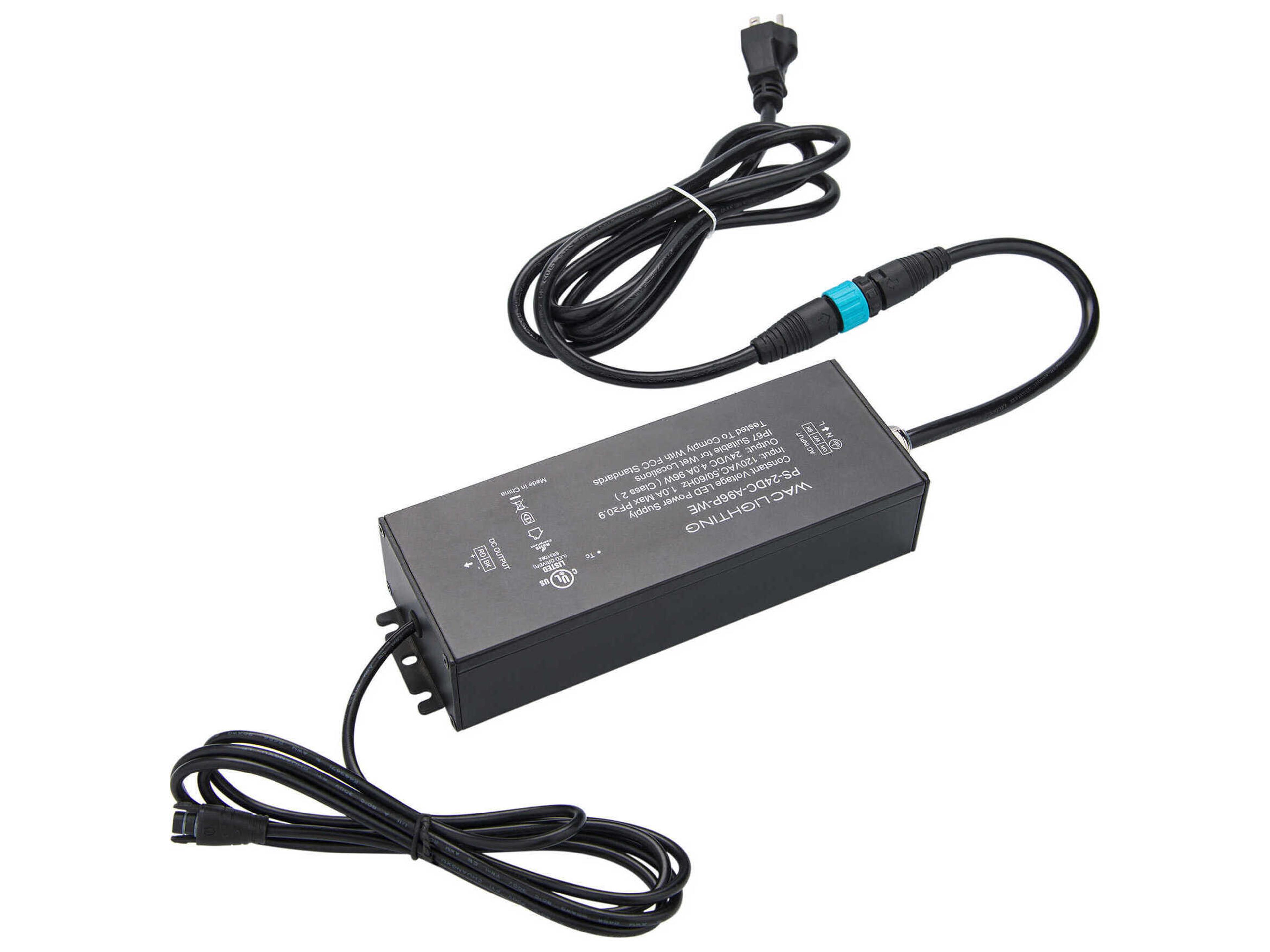 Wet Location Sealed Plug-In Electronic Transformer for Outdoor 24V Strip Lights