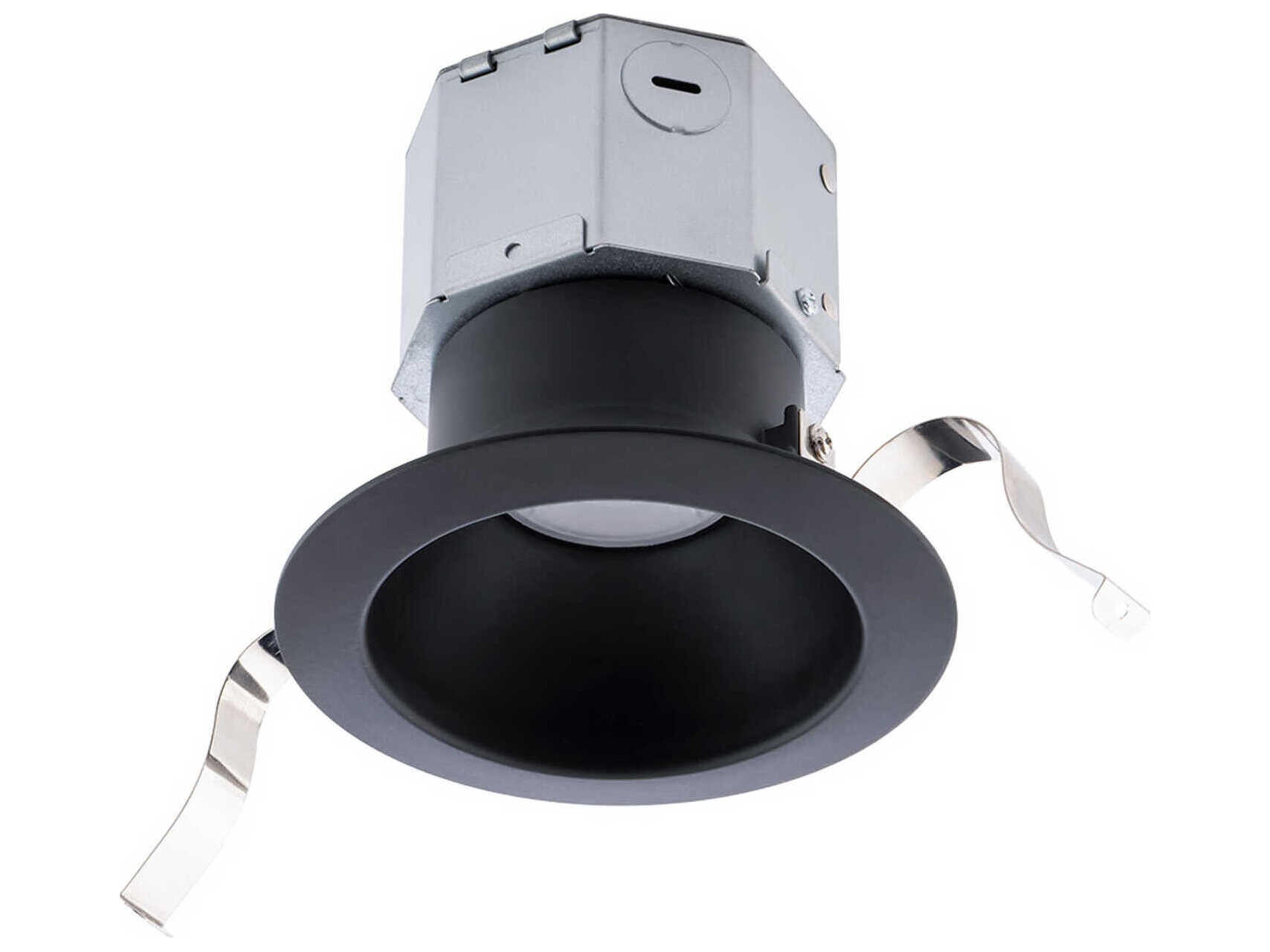 Pop-In 1-Light Black Round Recessed Light