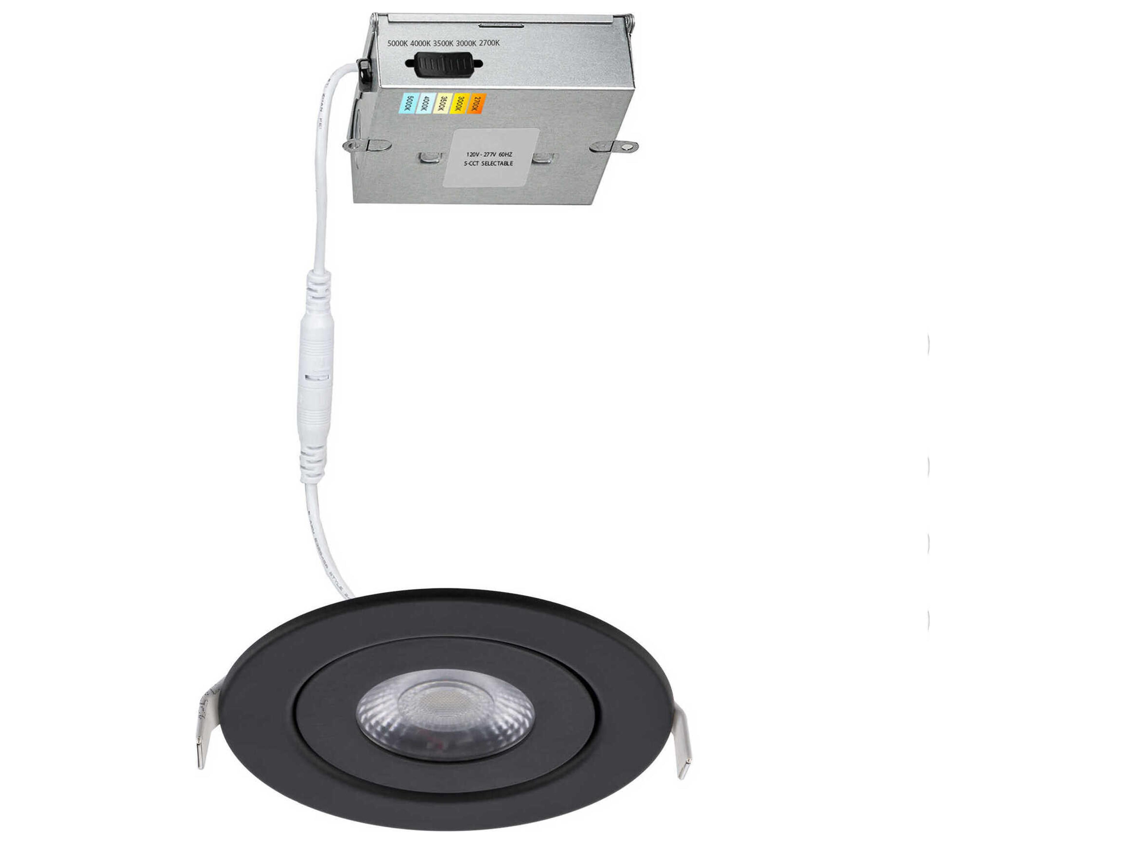 WAC Lighting Lotos 1-Light Black Round Recessed Light