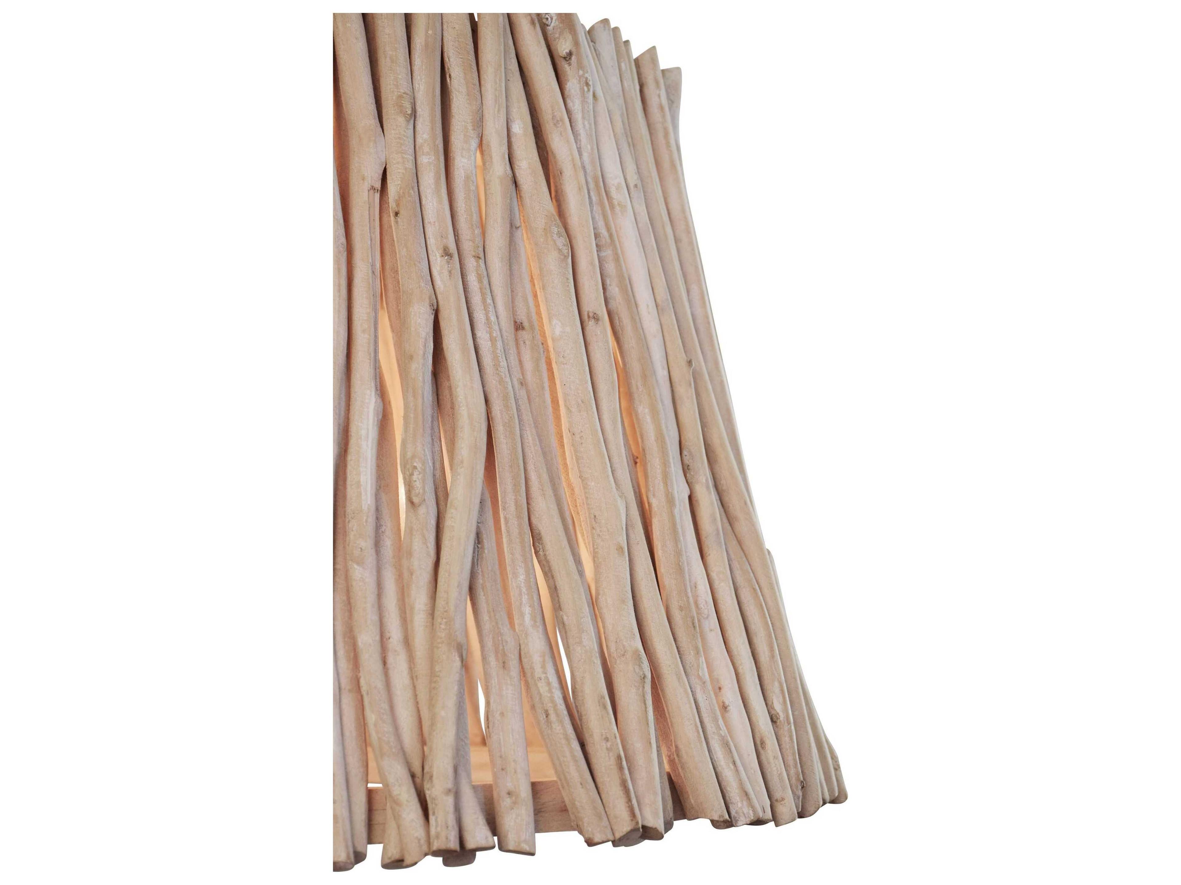 Worlds Away Brown Drum Pendant