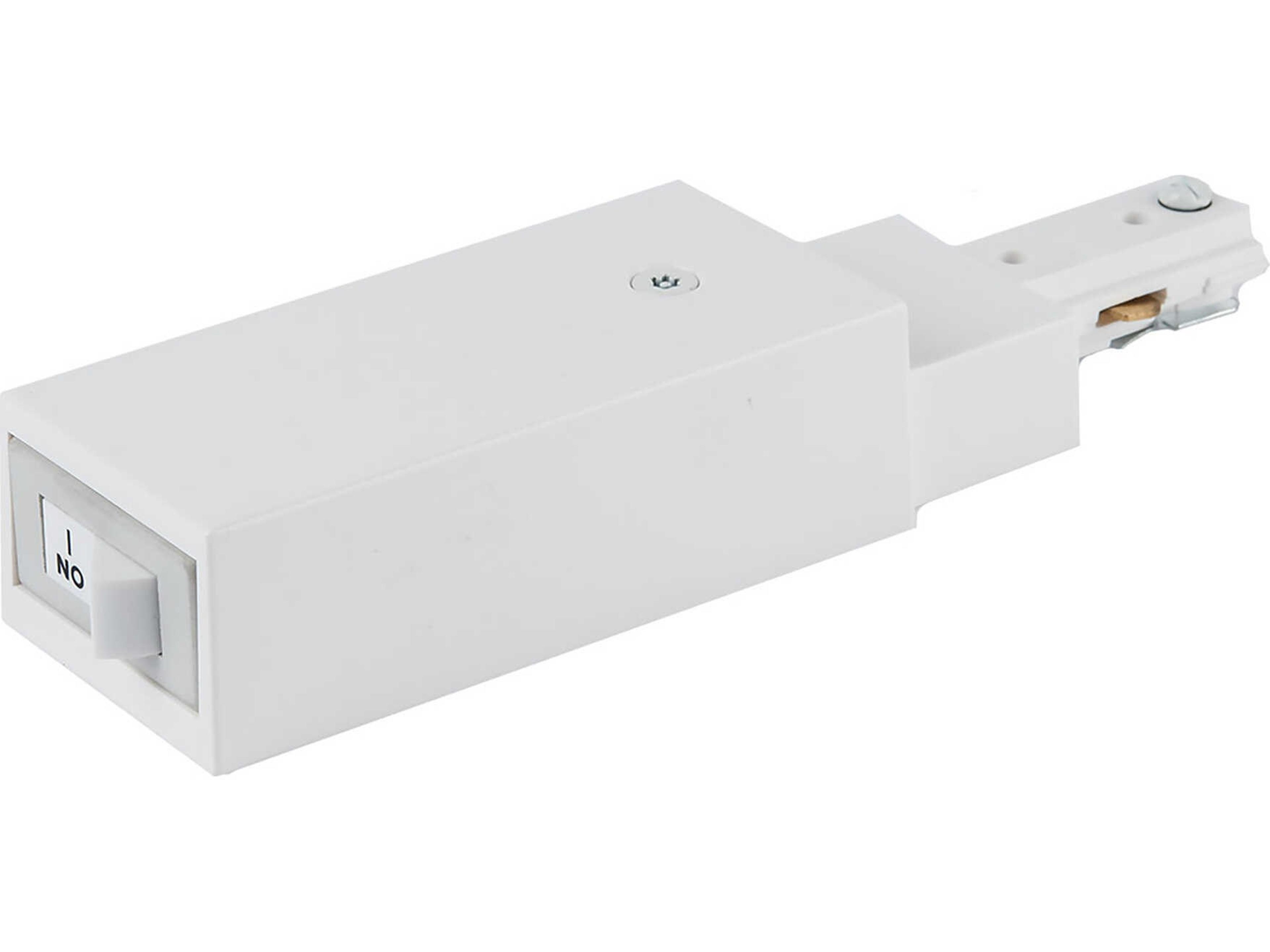 WAC Lighting H-Track White 7A Current Limiter Live End Power Feed