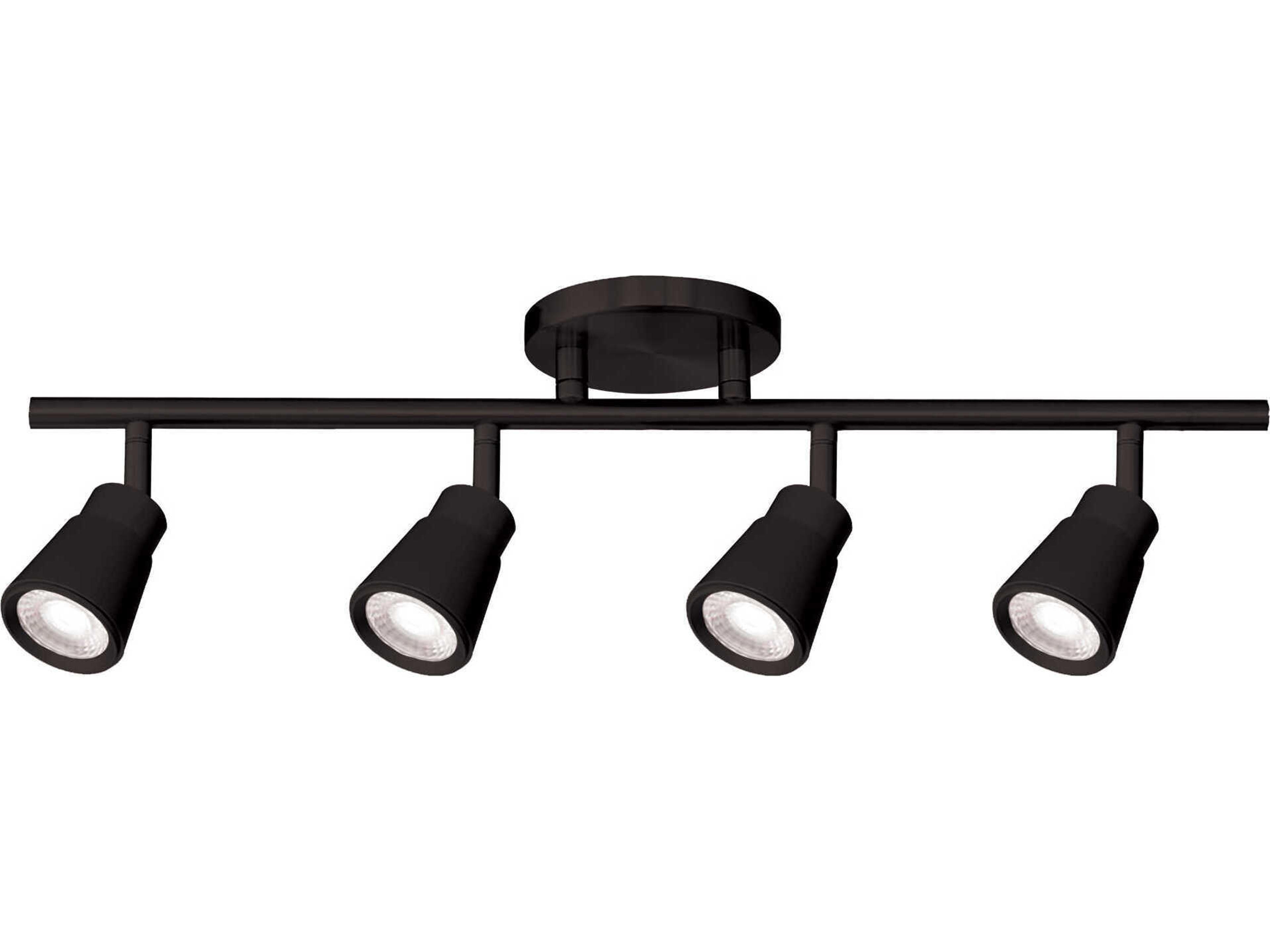 Solo 4-Light LED Fixed Rail Light Black