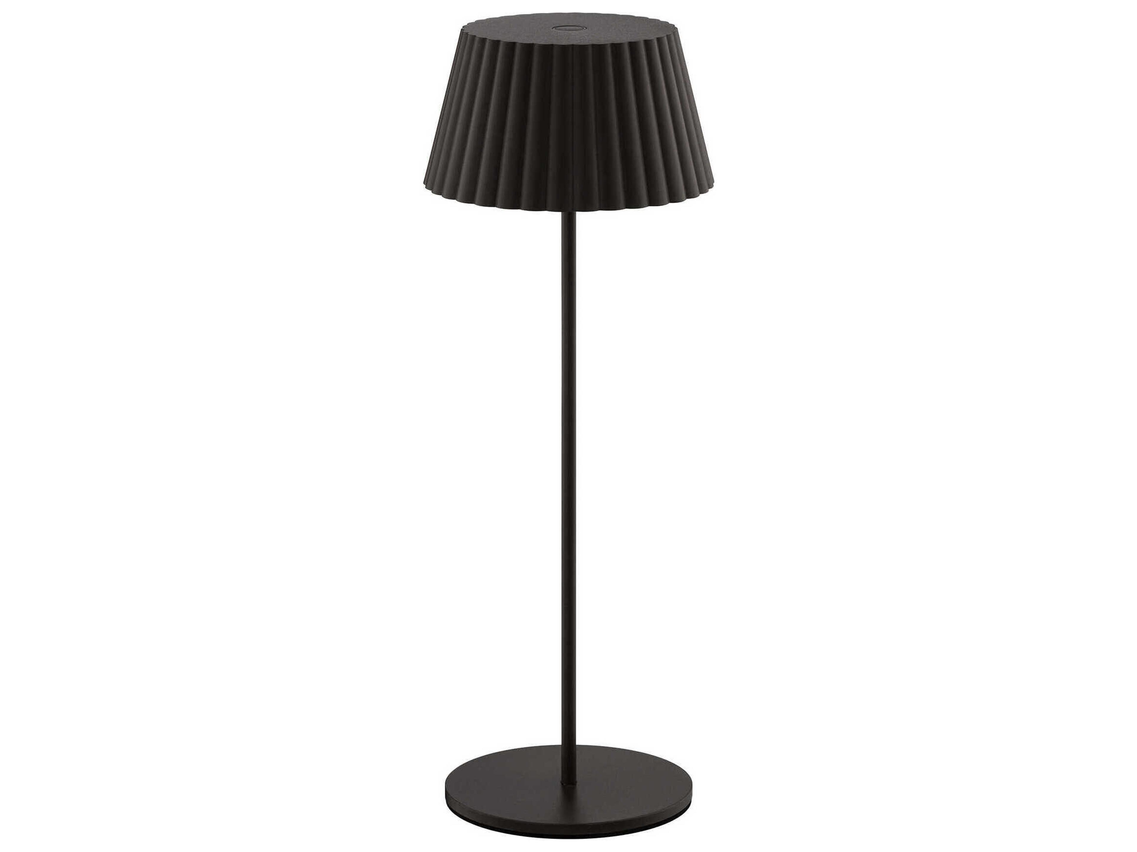 Pleat Black Polycarbonate Table Lamp