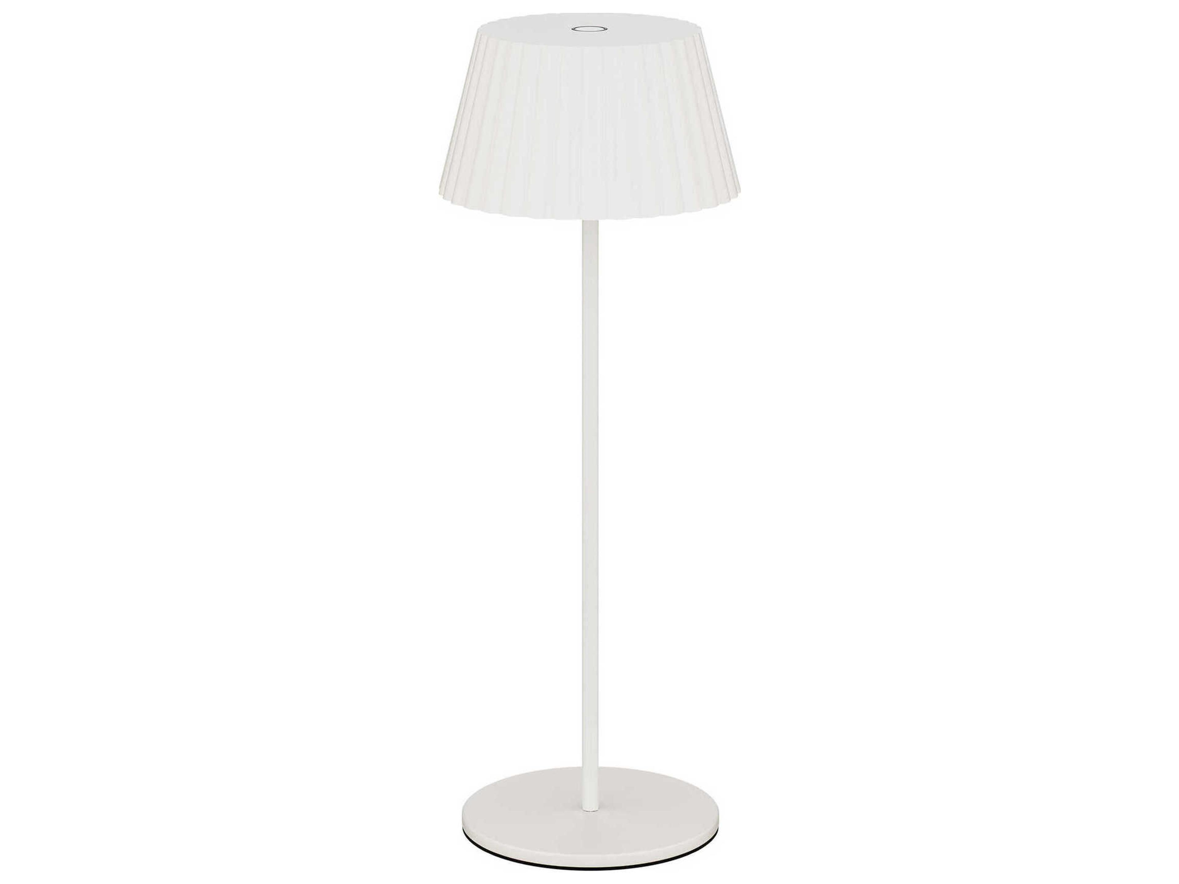 Pleat White Polycarbonate Table Lamp