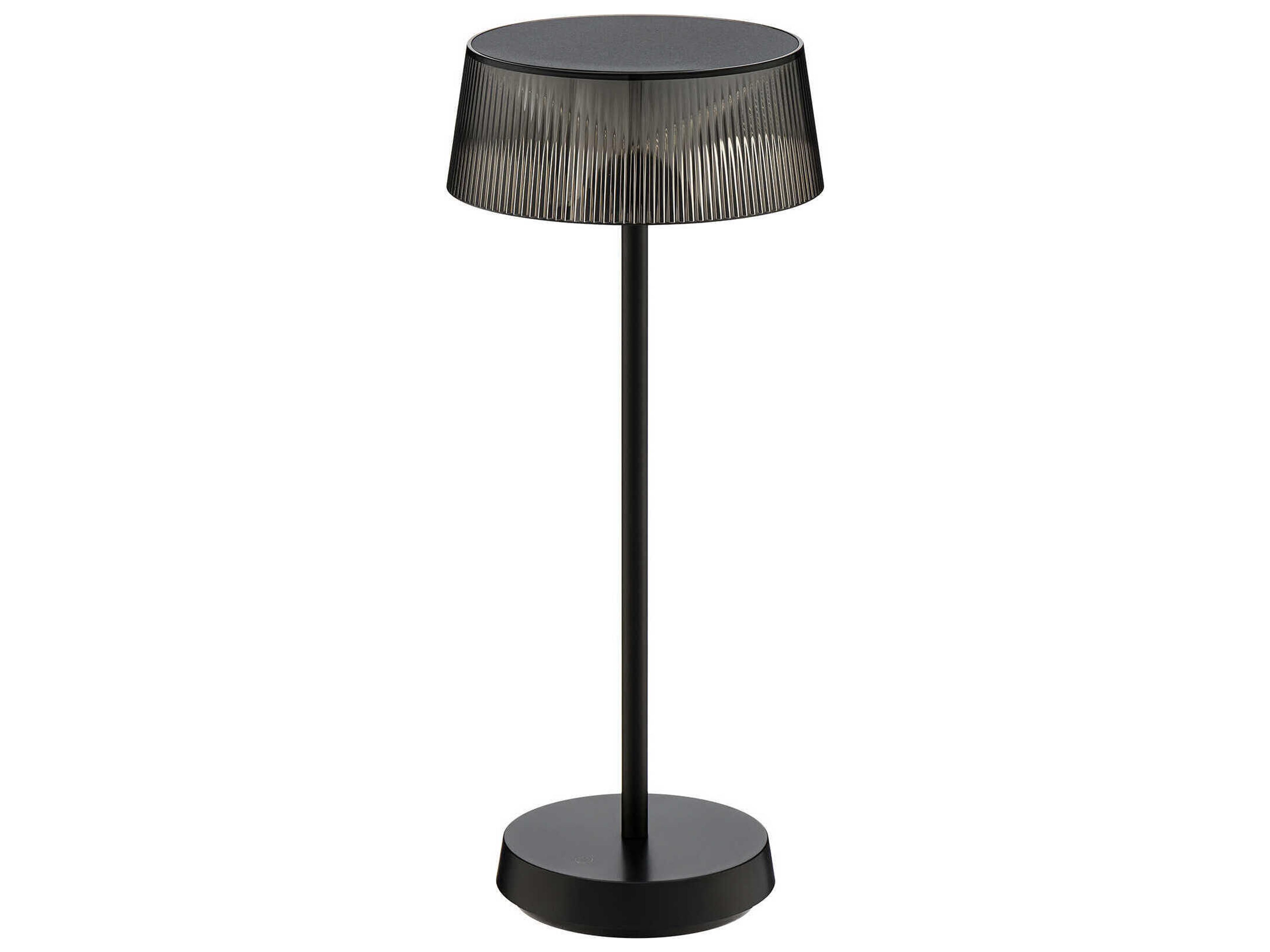 Crystal Black Clear Polycarbonate Table Lamp