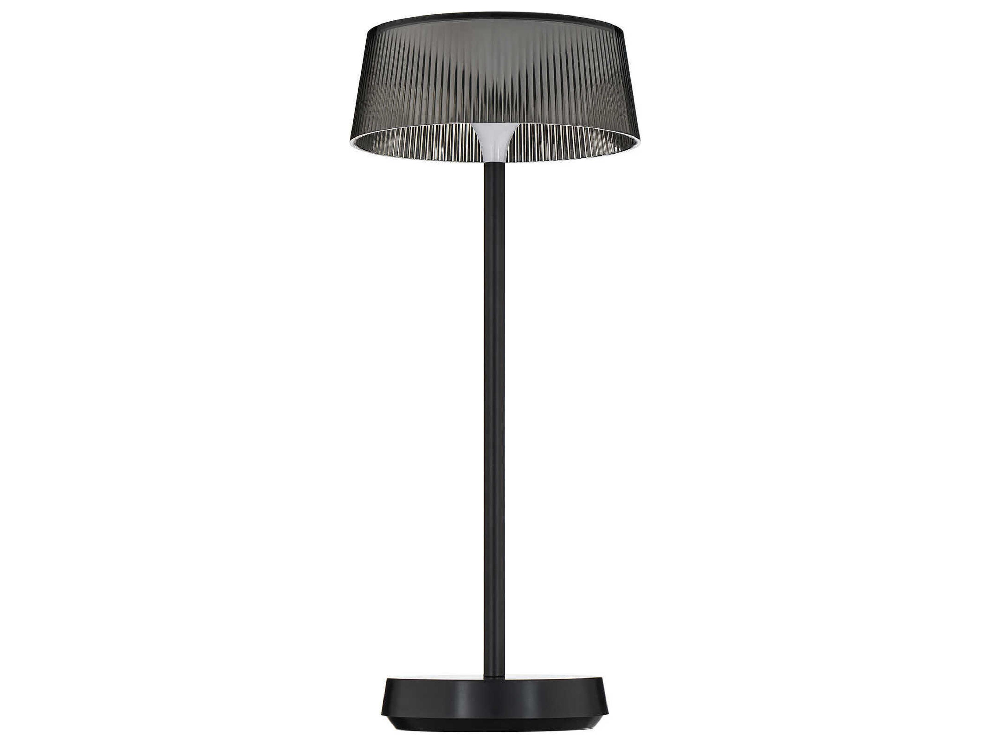 WAC Lighting Crystal Black Clear Polycarbonate Table Lamp