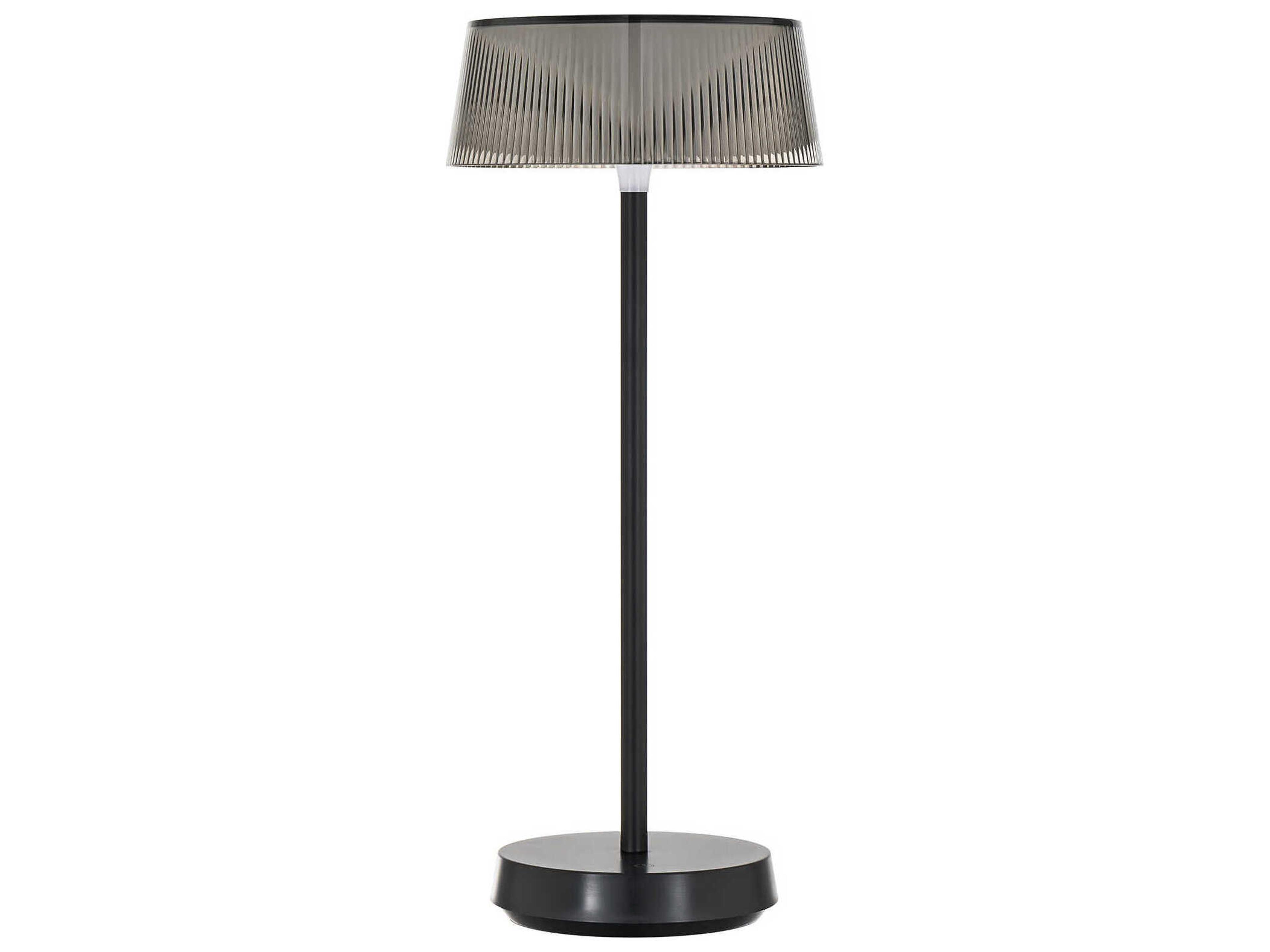 WAC Lighting Crystal Black Clear Polycarbonate Table Lamp