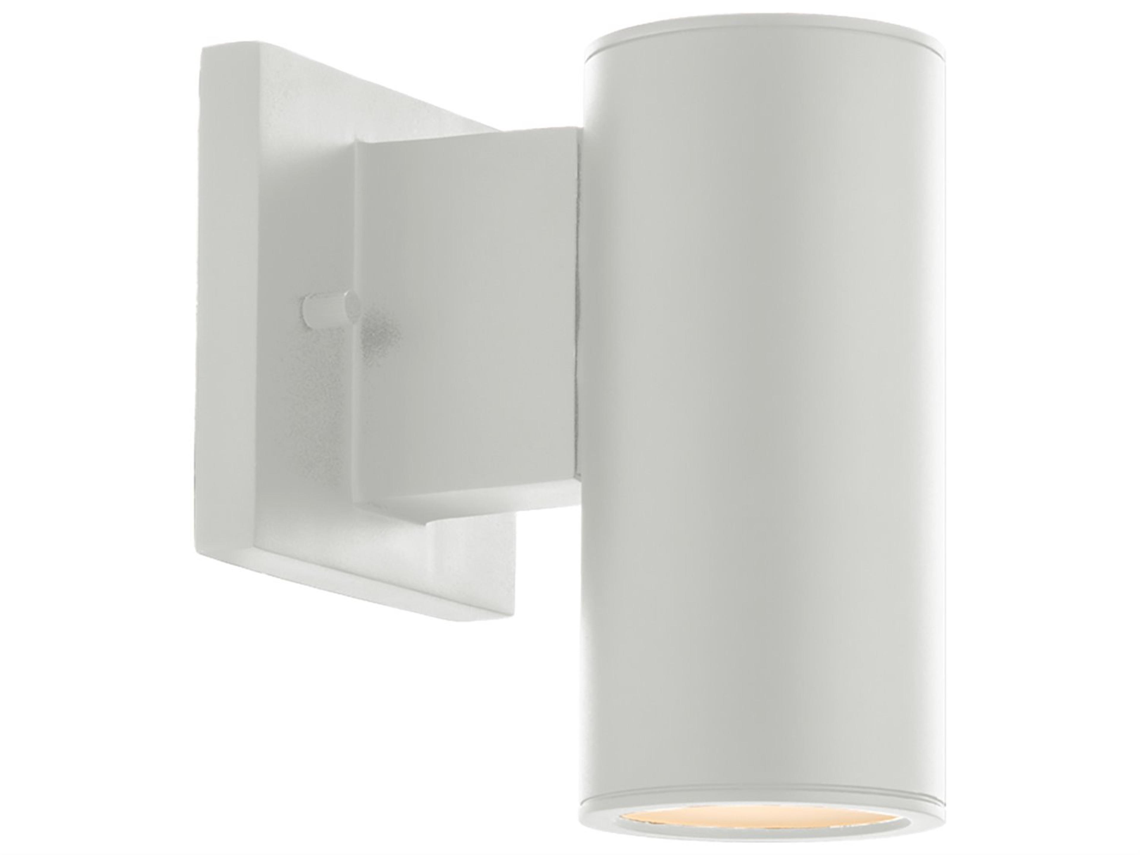 Cylinder LED Outdoor Wall Sconce Modern White