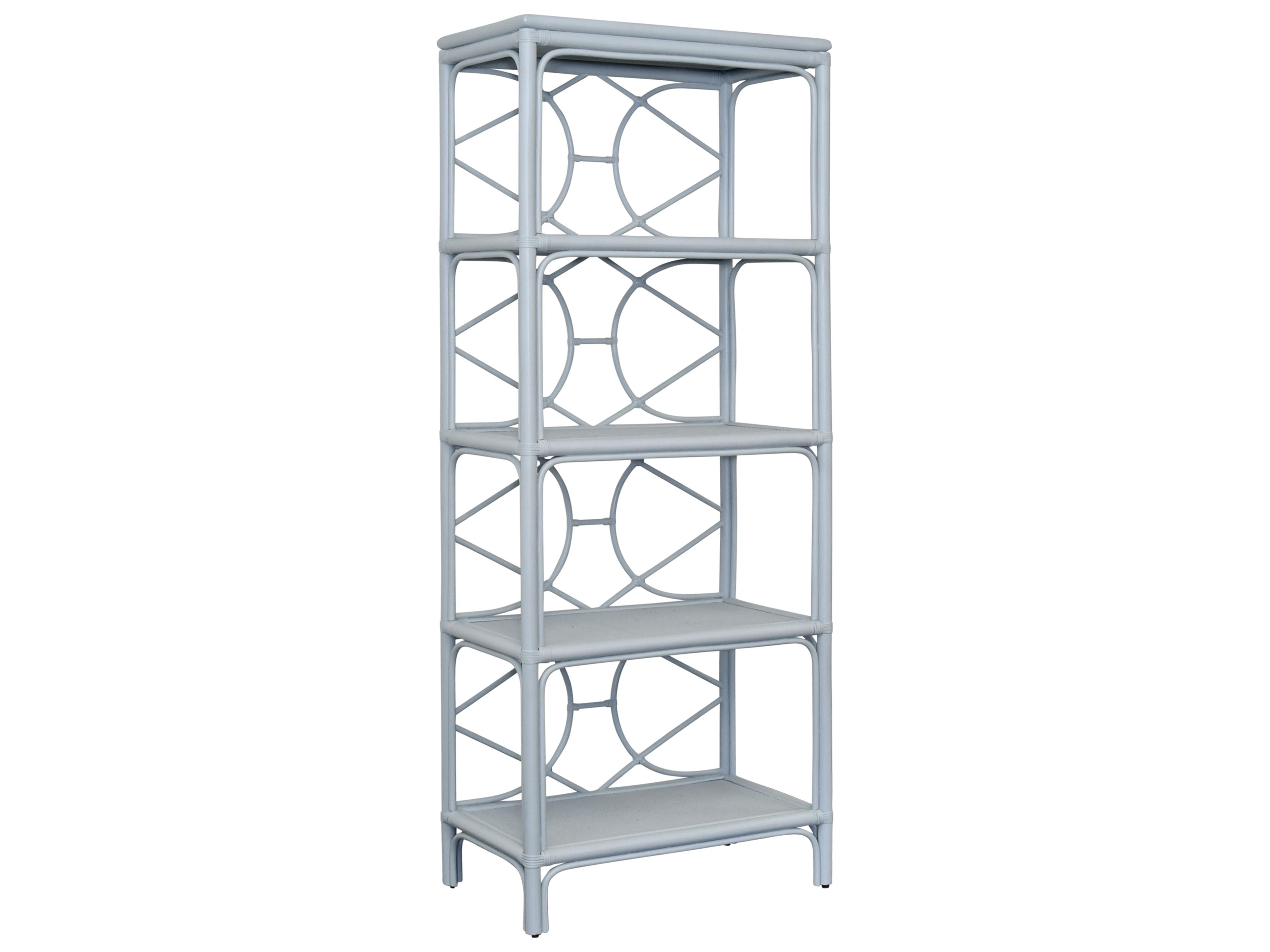 Rattan Light Blue Etagere