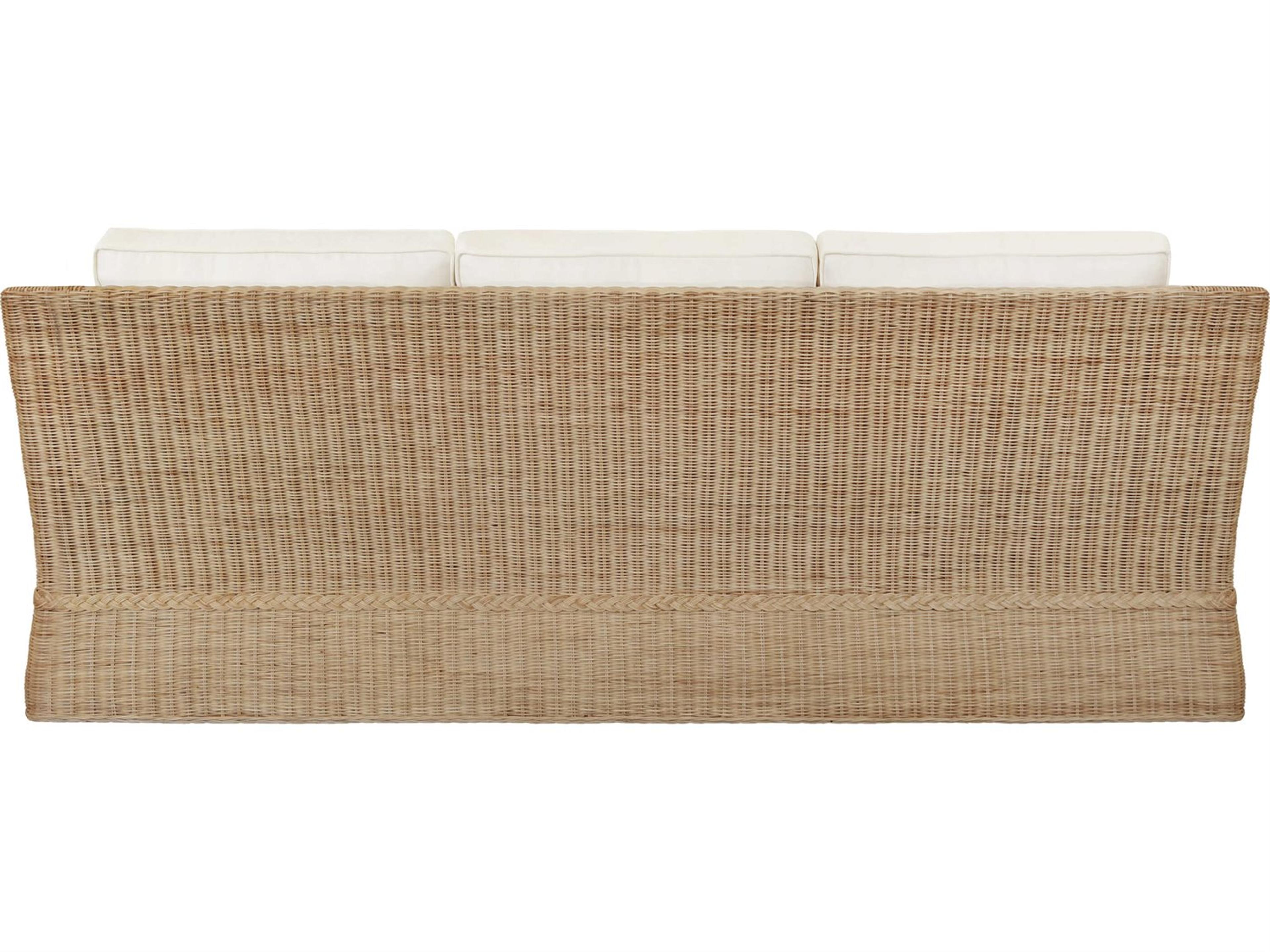 Worlds Away Lawson Natural Rattan Sofa
