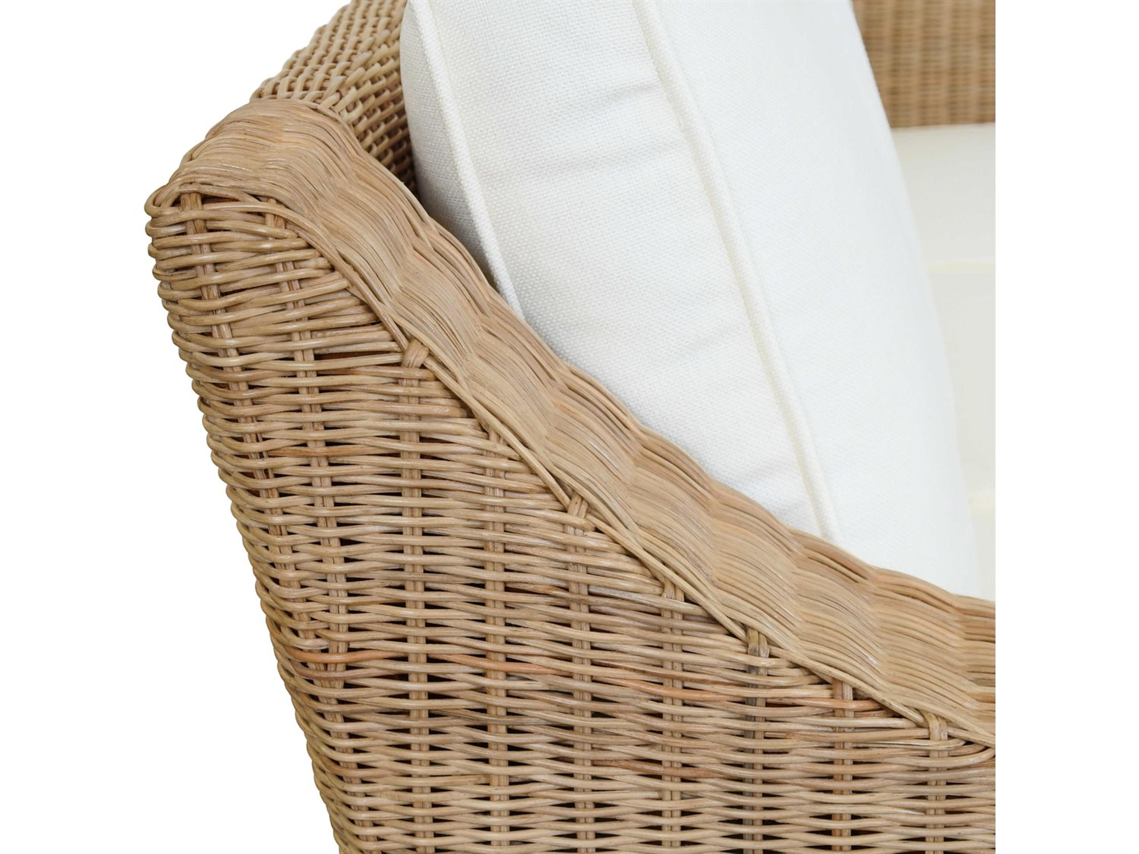 Worlds Away Lawson Natural Rattan Sofa