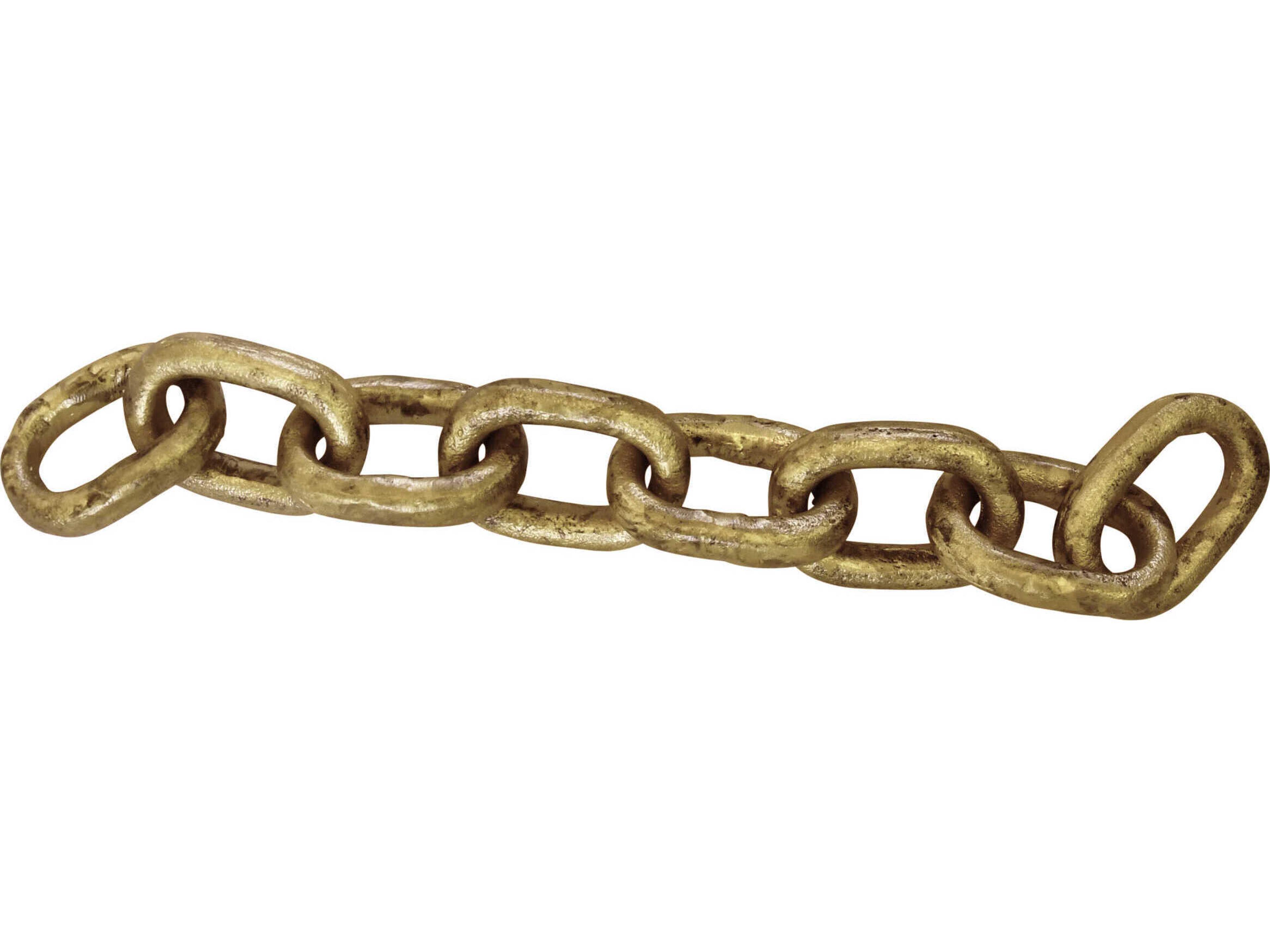 Textured Brass Chain Link Object