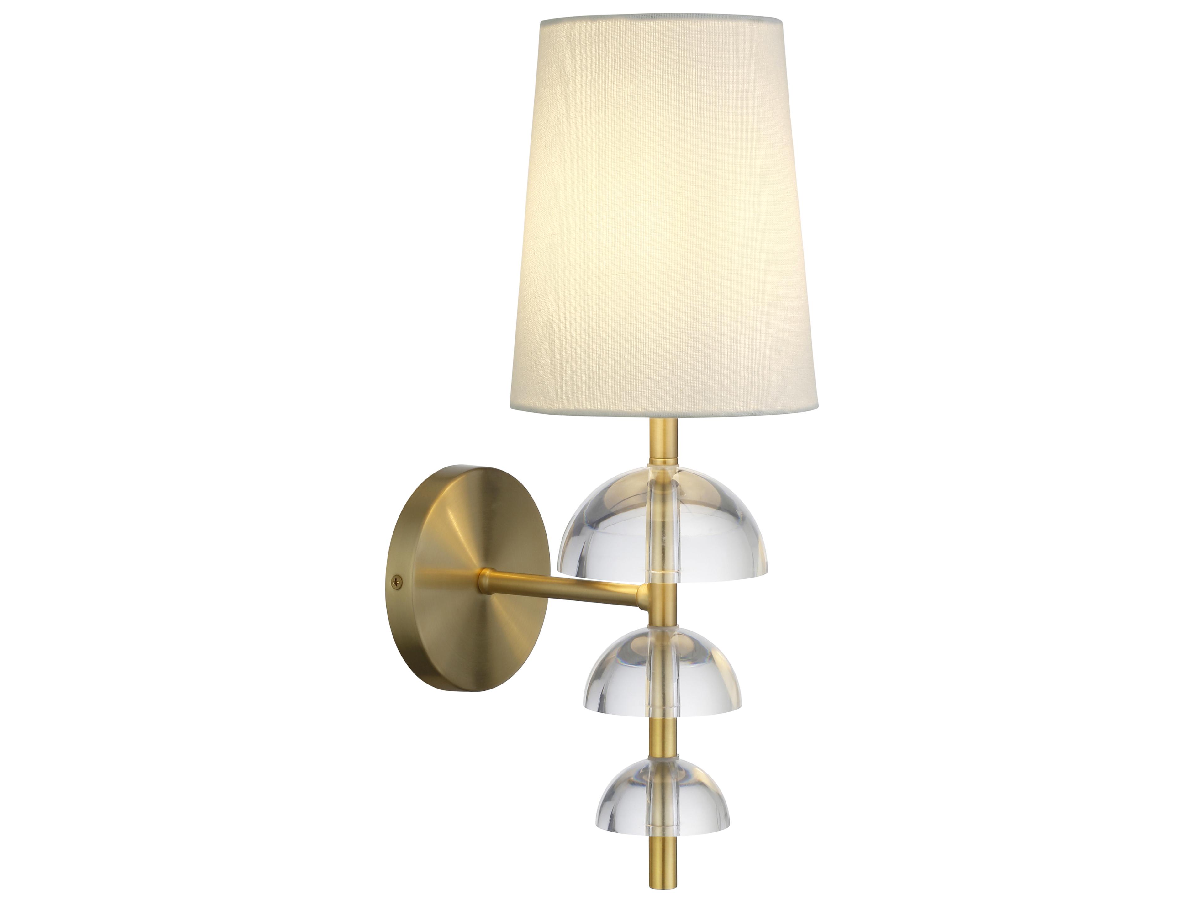 Worlds Away Brass Wall Sconce