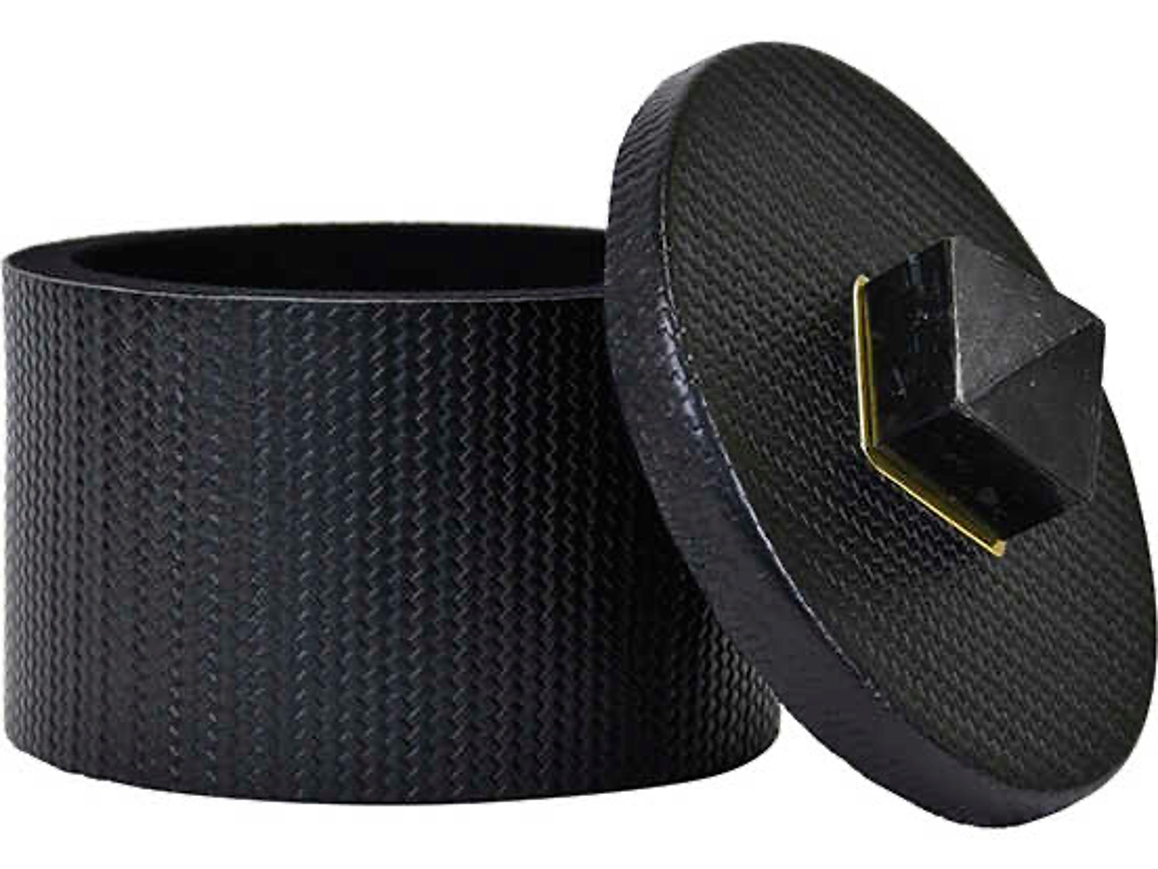 Worlds Away Denver Black Storage Case