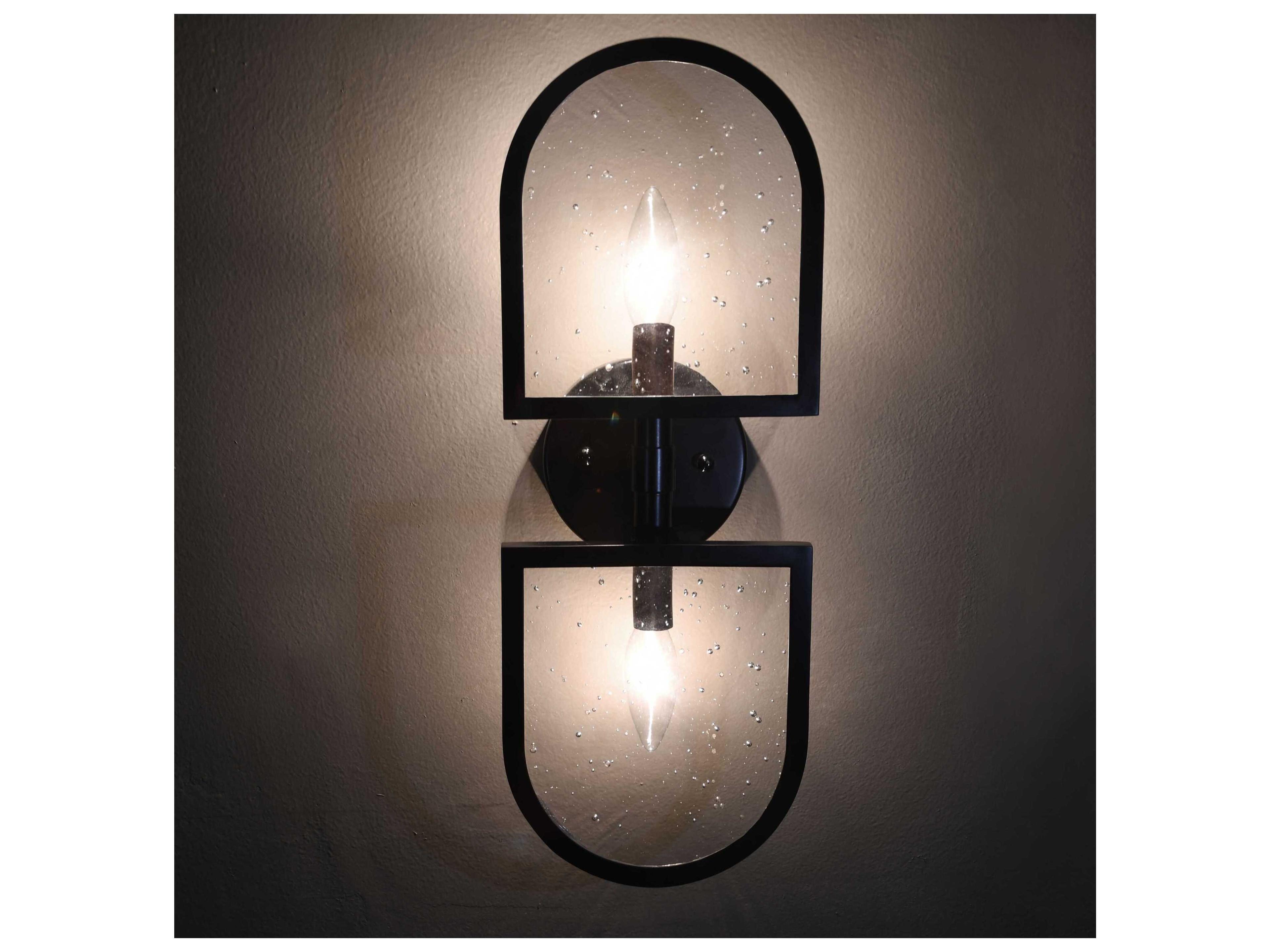 Black Glass Wall Sconce