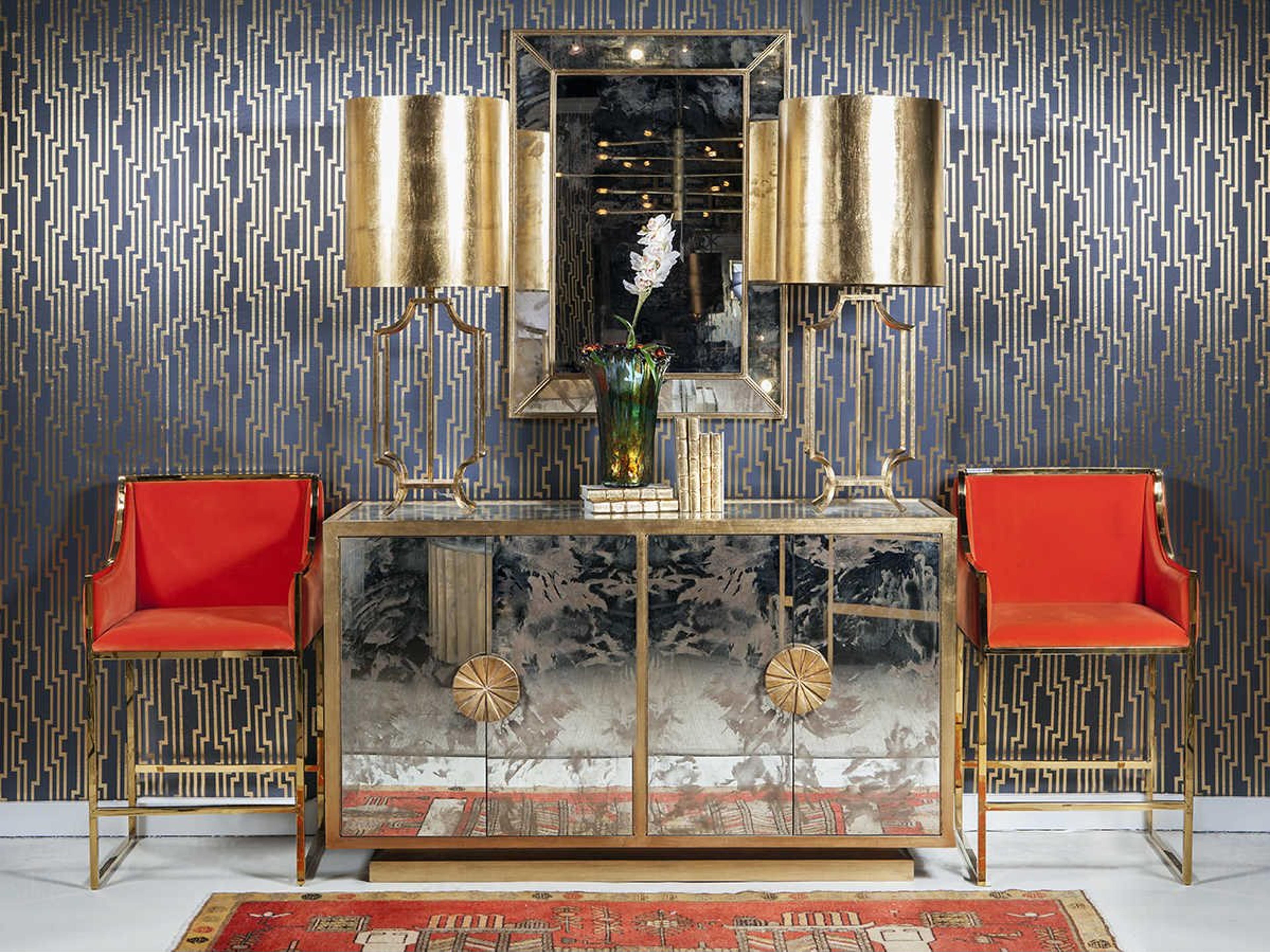 Worlds Away Antique Mirror