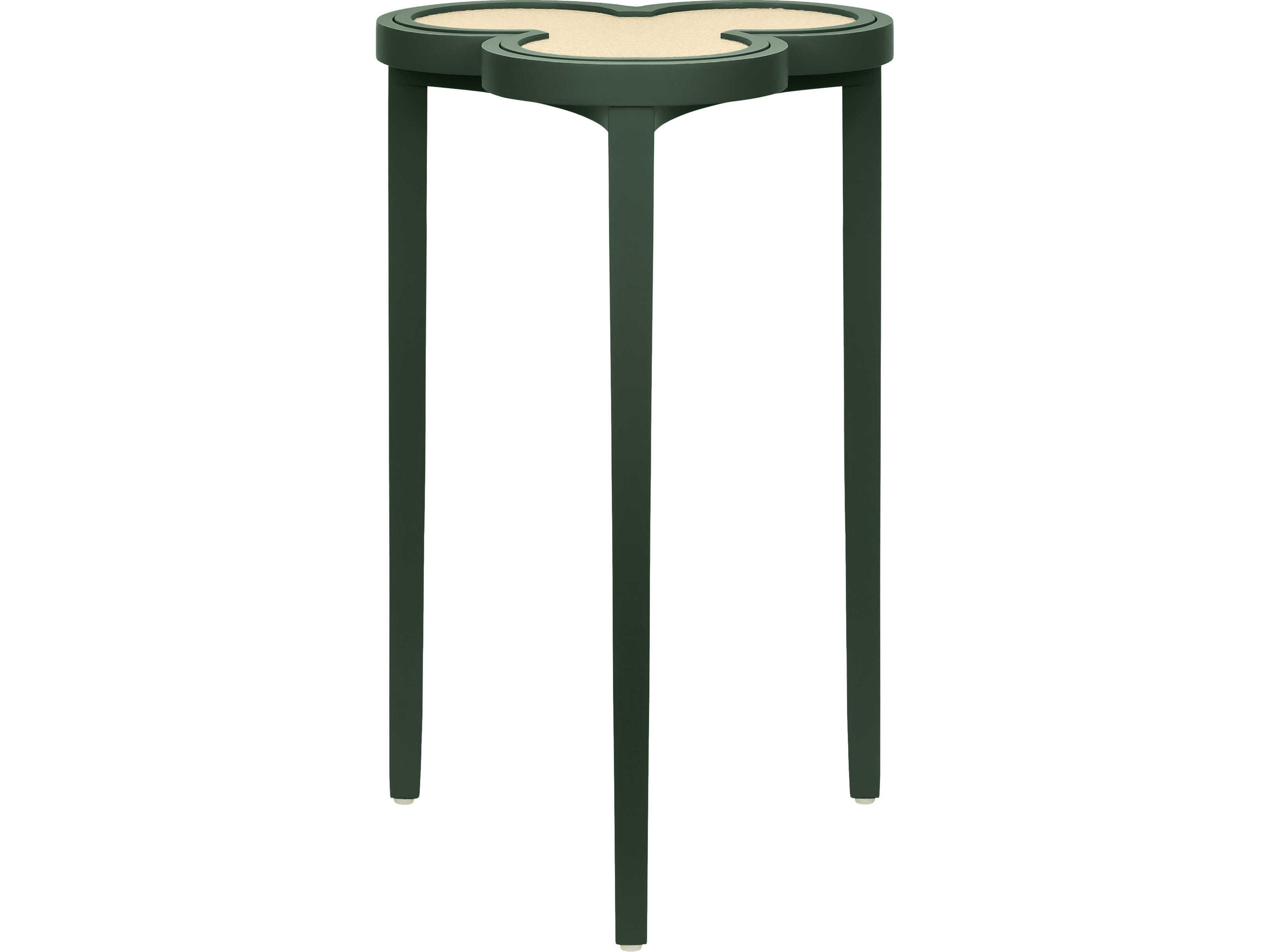 Worlds Away Dylan Rattan Green End Table
