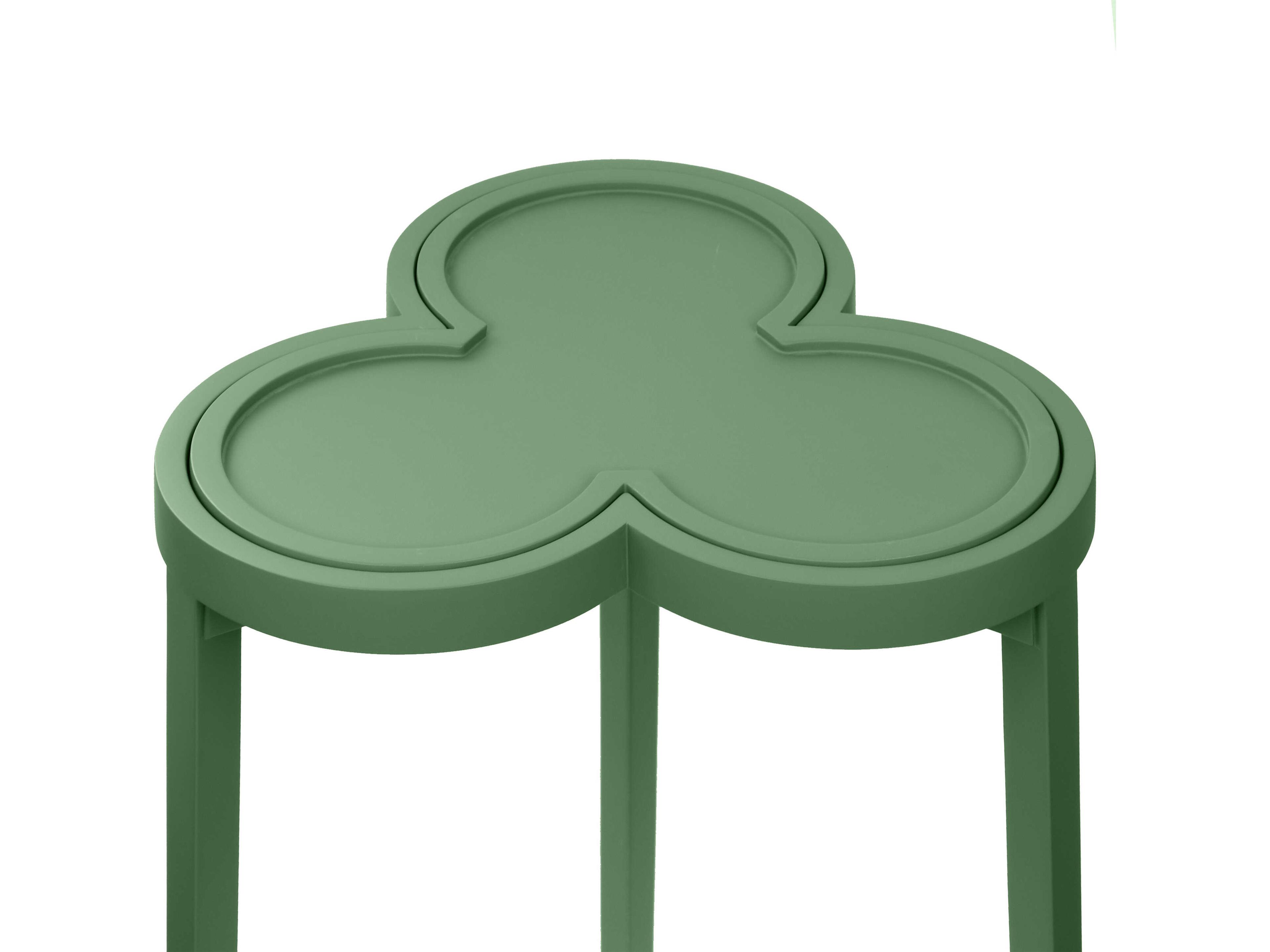 Worlds Away Dylan Rattan Green End Table