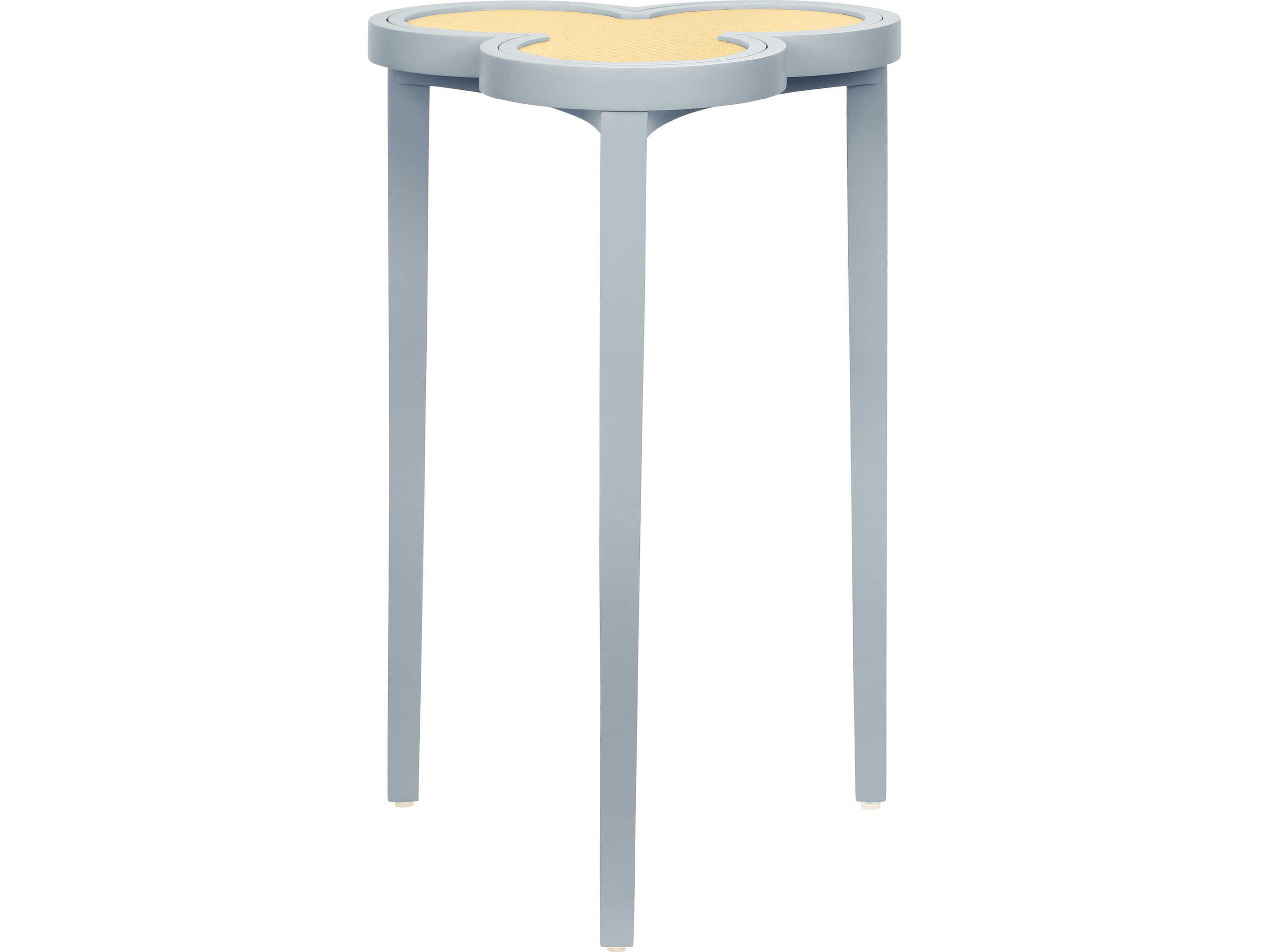 Worlds Away Dylan Rattan Blue End Table