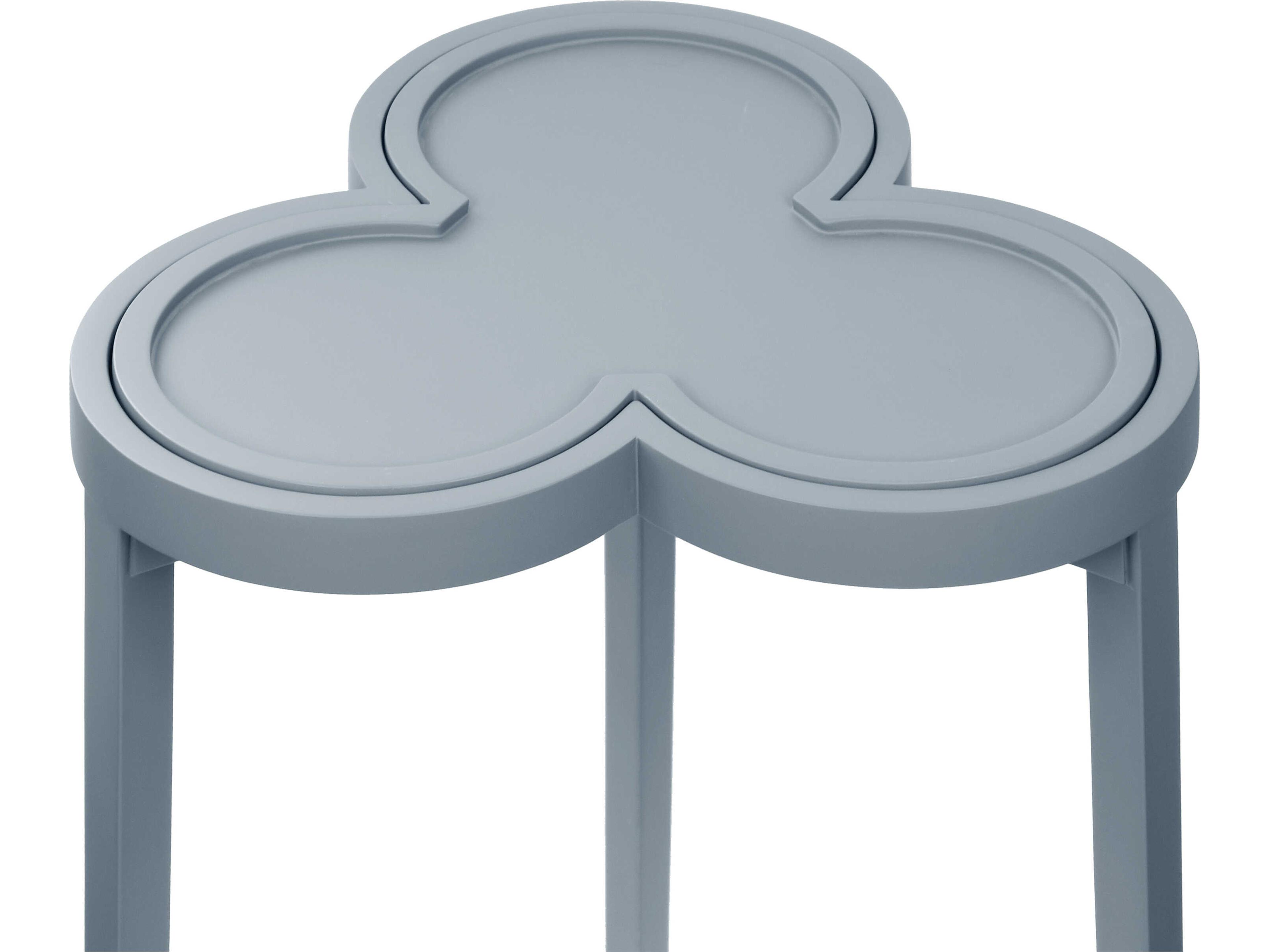 Worlds Away Dylan Rattan Blue End Table