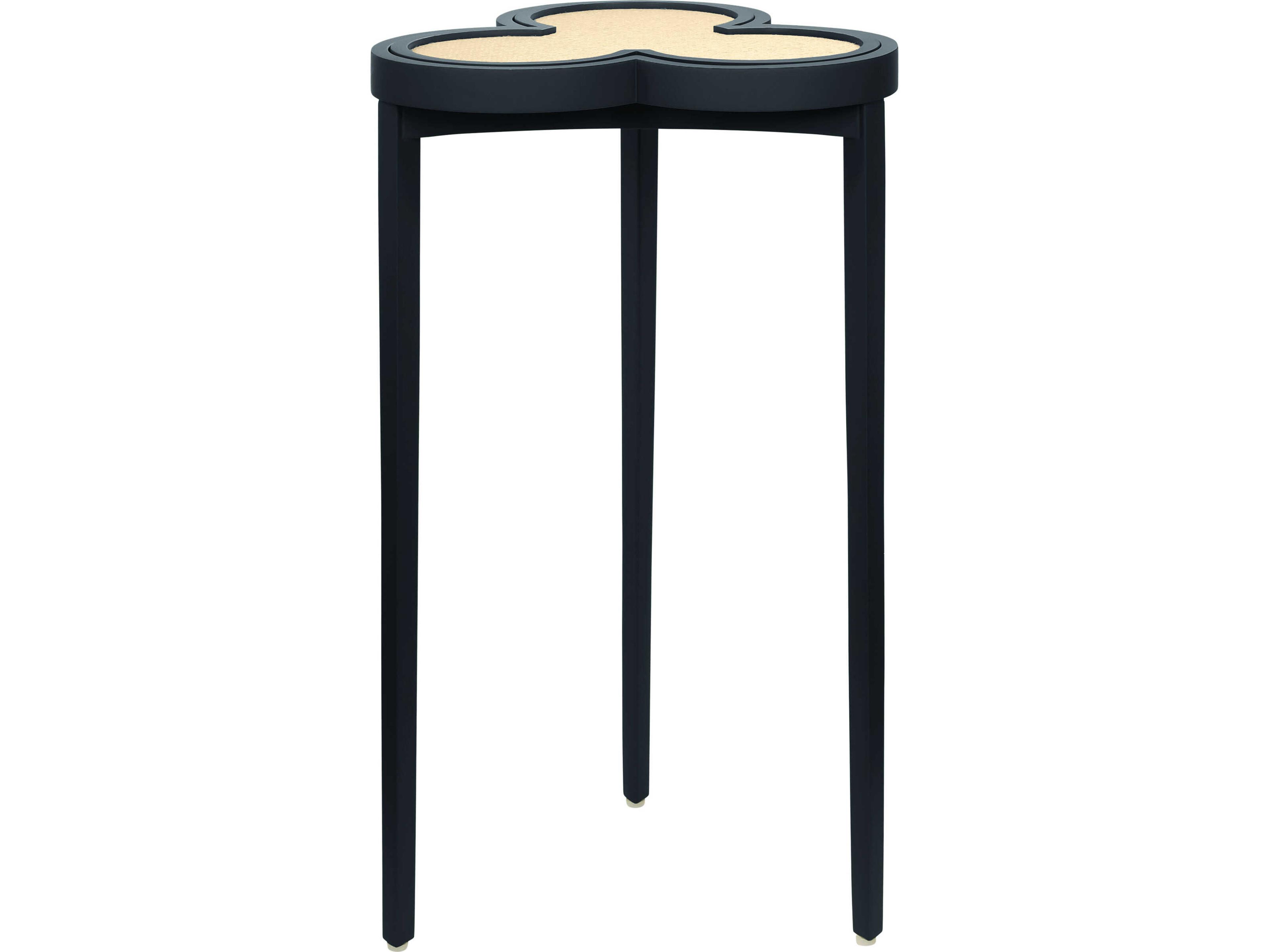 Dylan Round Rattan Blue End Table