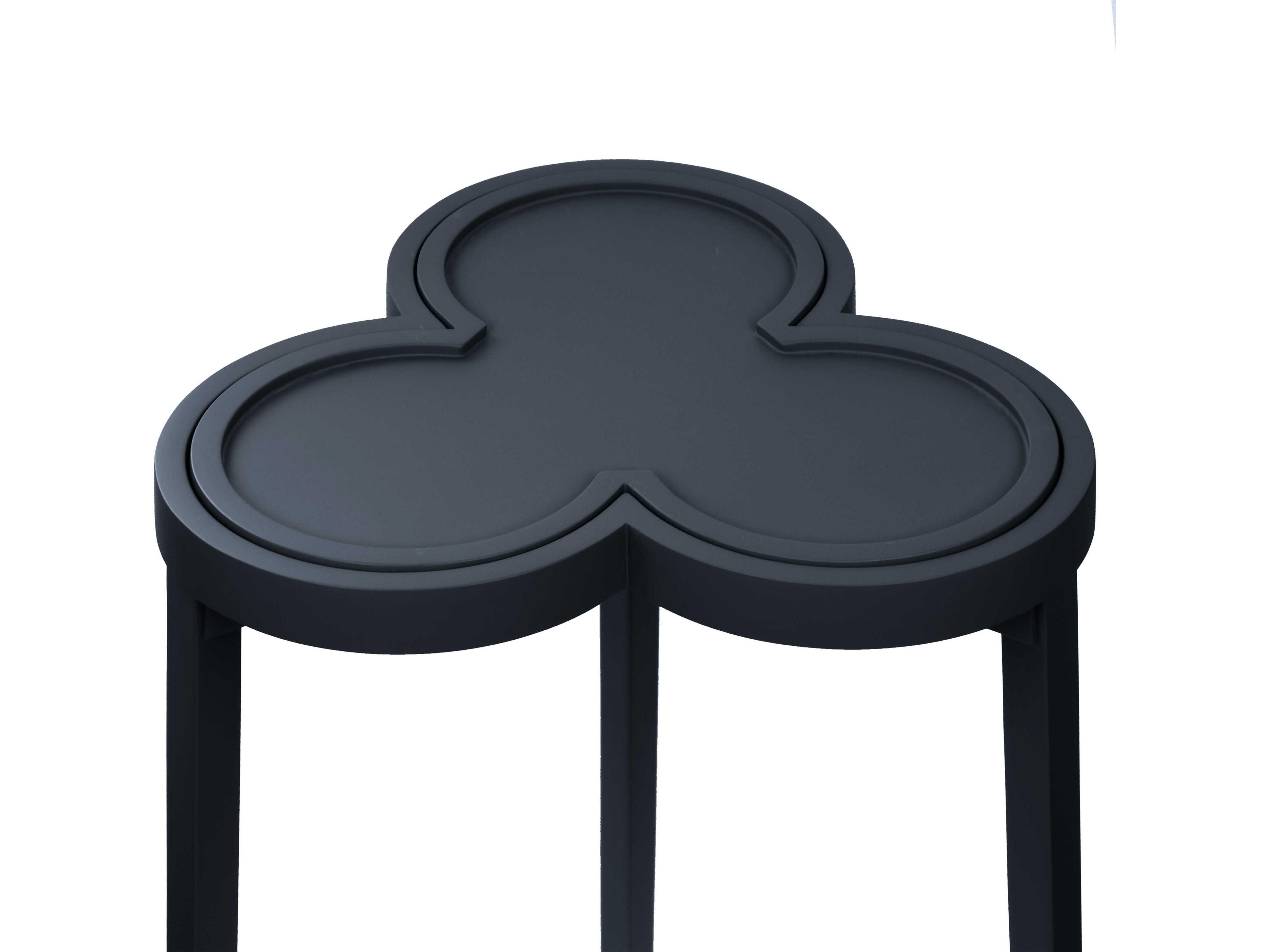 Worlds Away Dylan Round Rattan Blue End Table