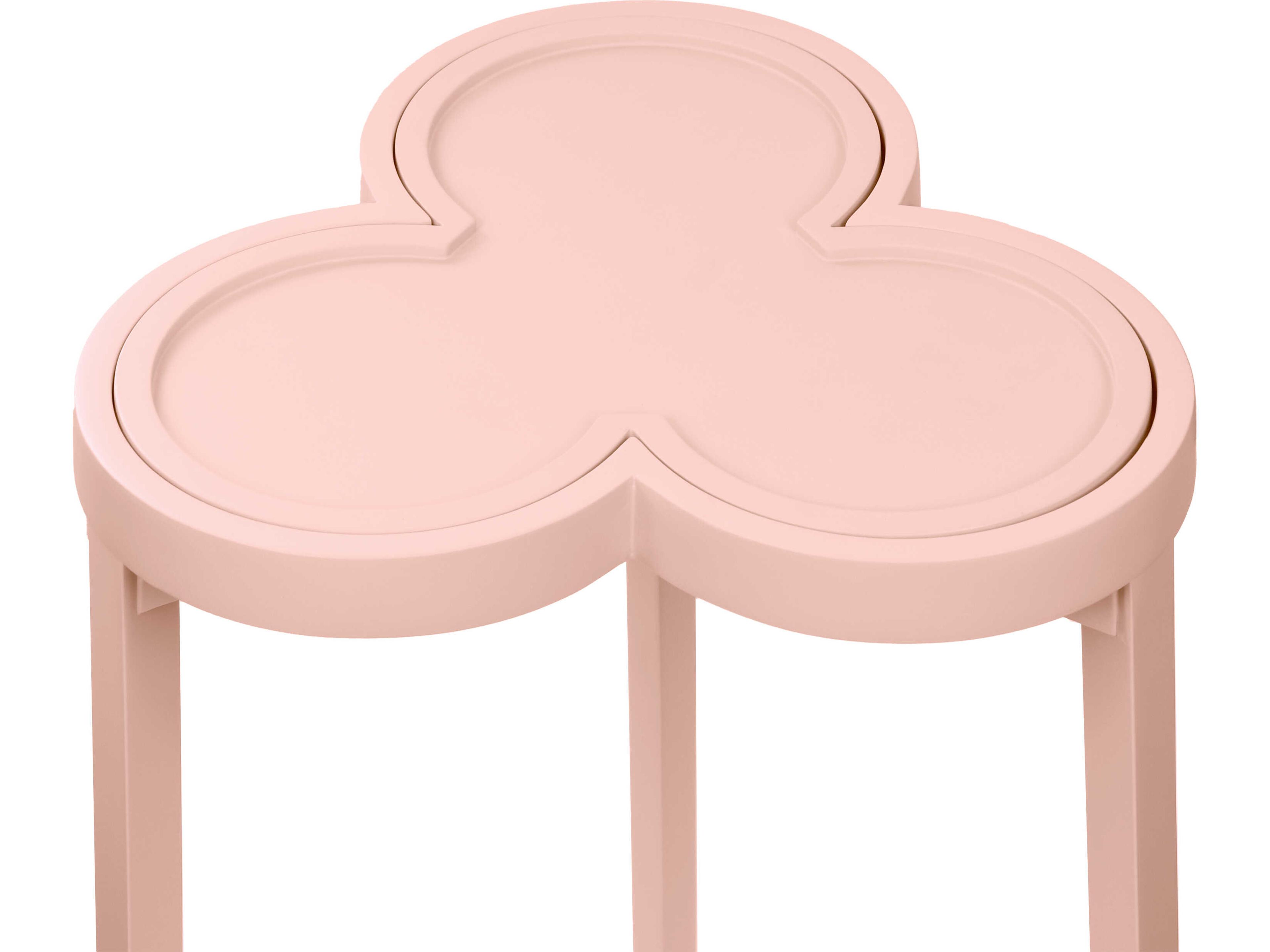 Worlds Away Dylan Rattan Pink End Table