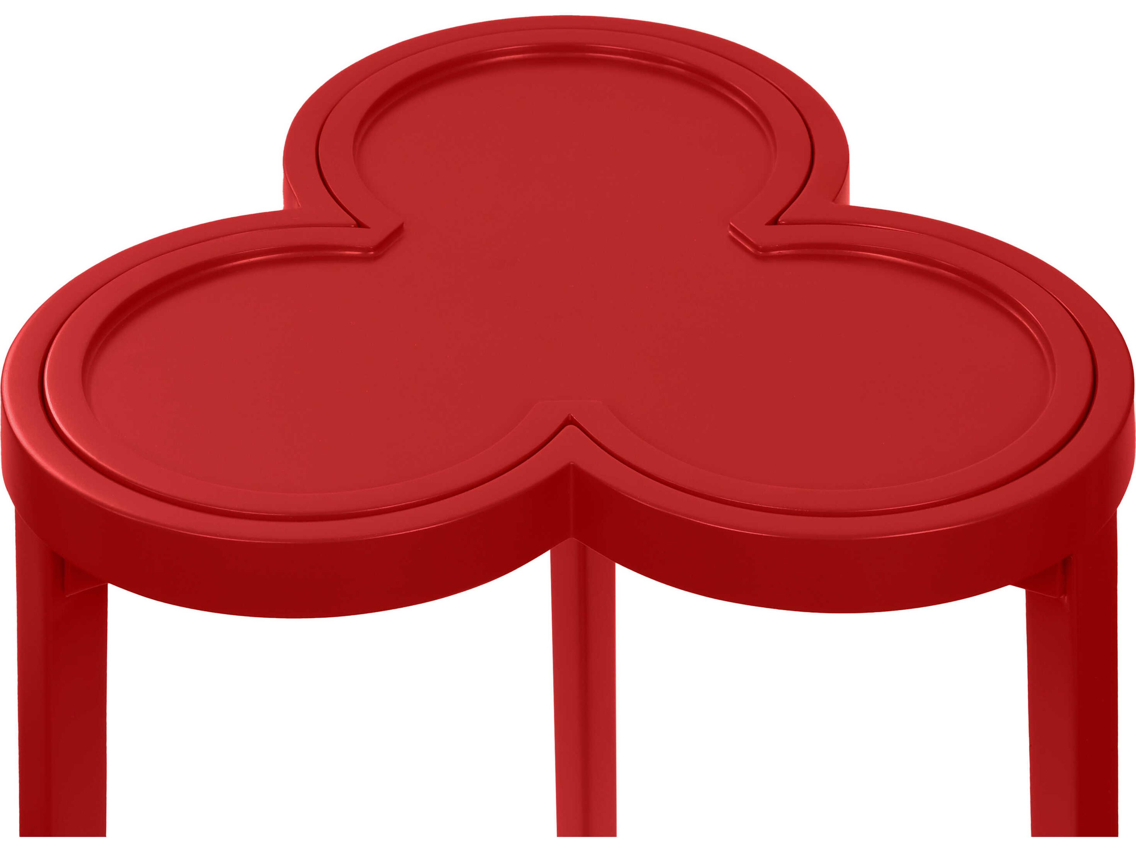 Worlds Away Dylan Rattan Red End Table