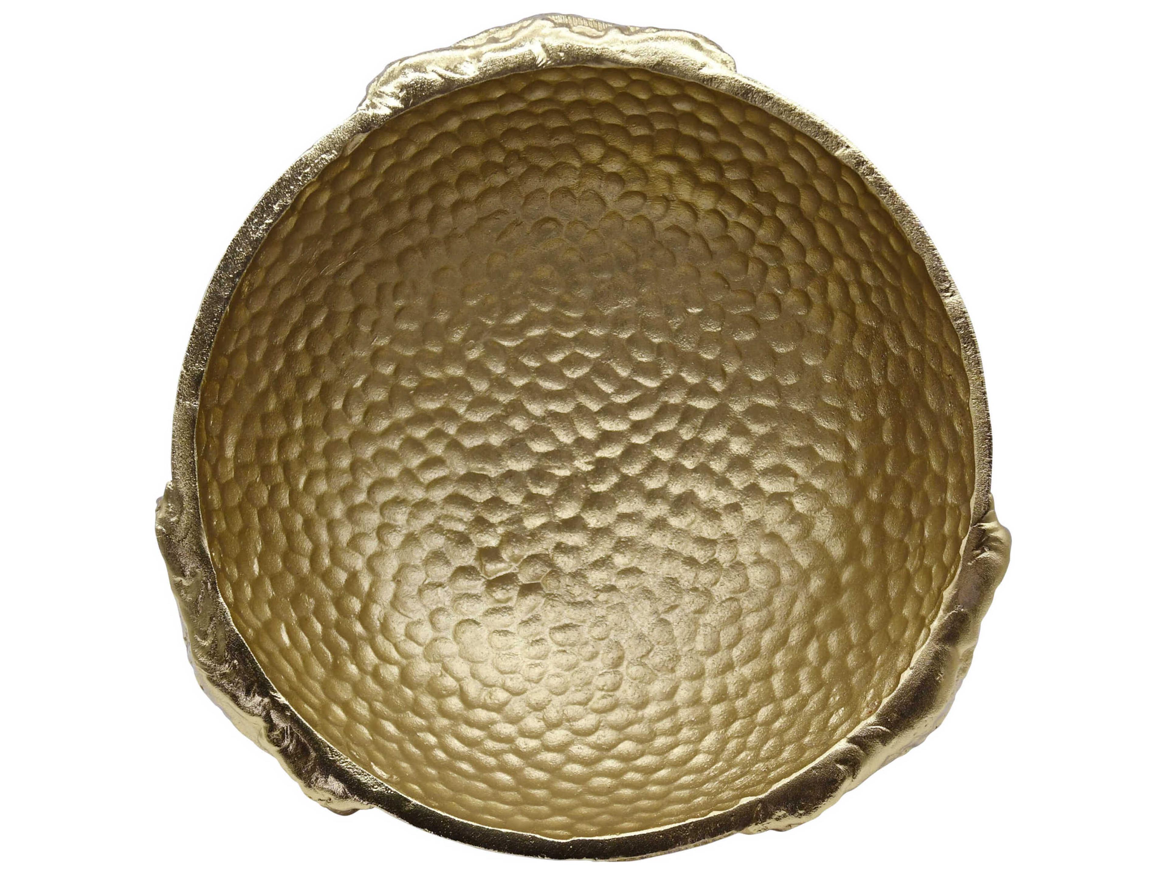 Worlds Away Textured Brass Bowl With Elephant Feet 