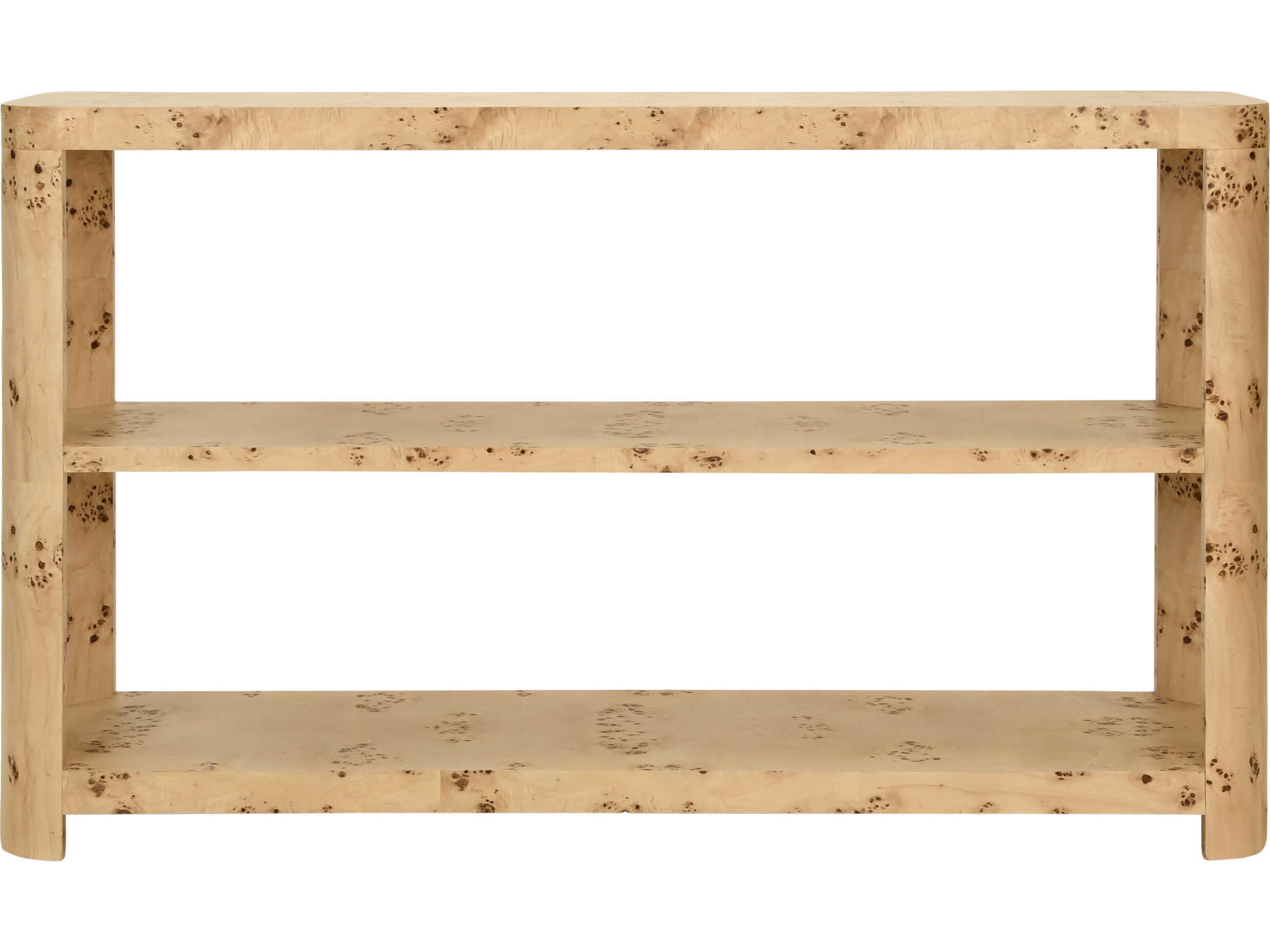 Worlds Away Emery Rectangular Wood Brown Console Table