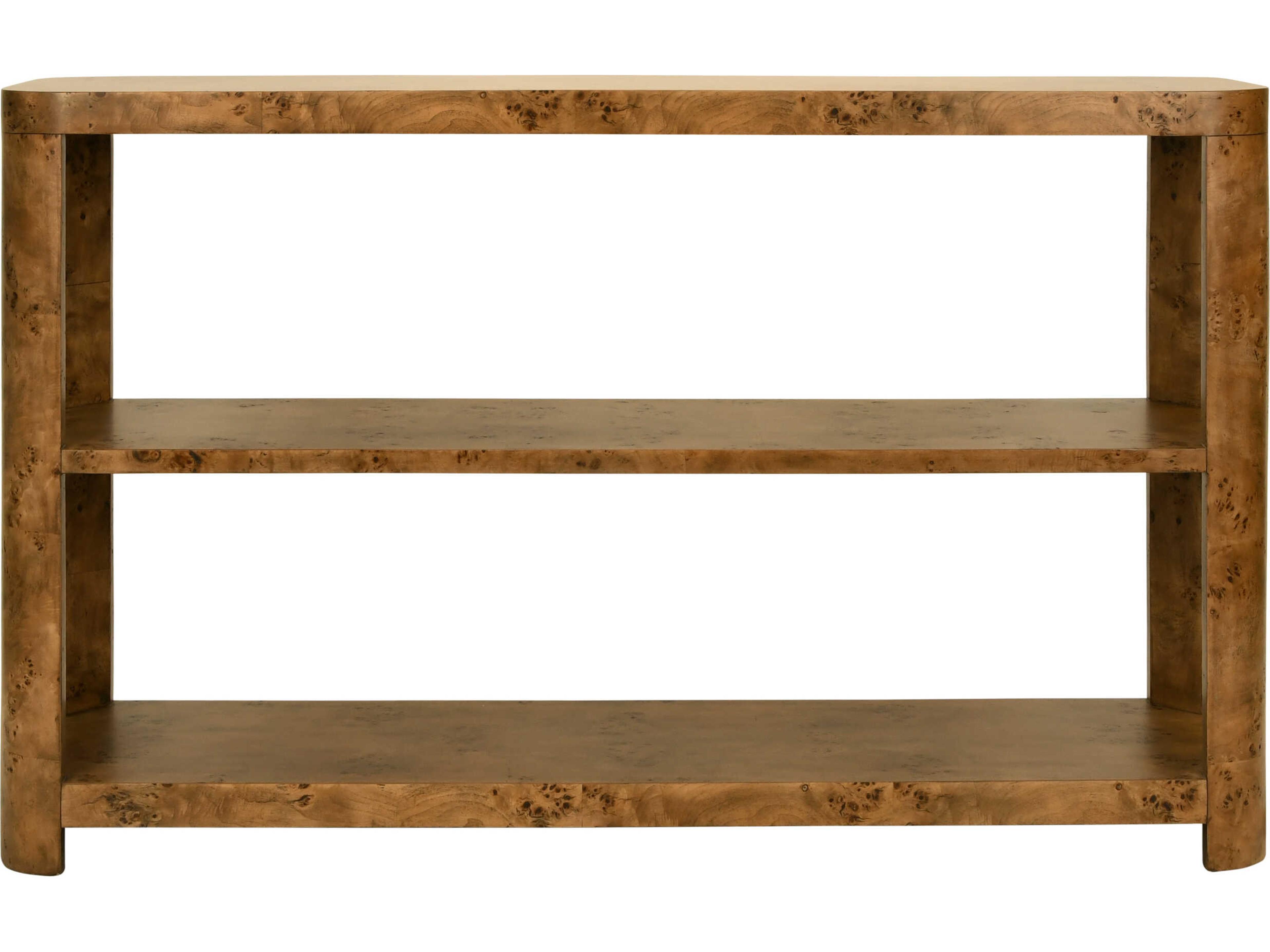 Worlds Away Emery Rectangular Wood Brown Console Table