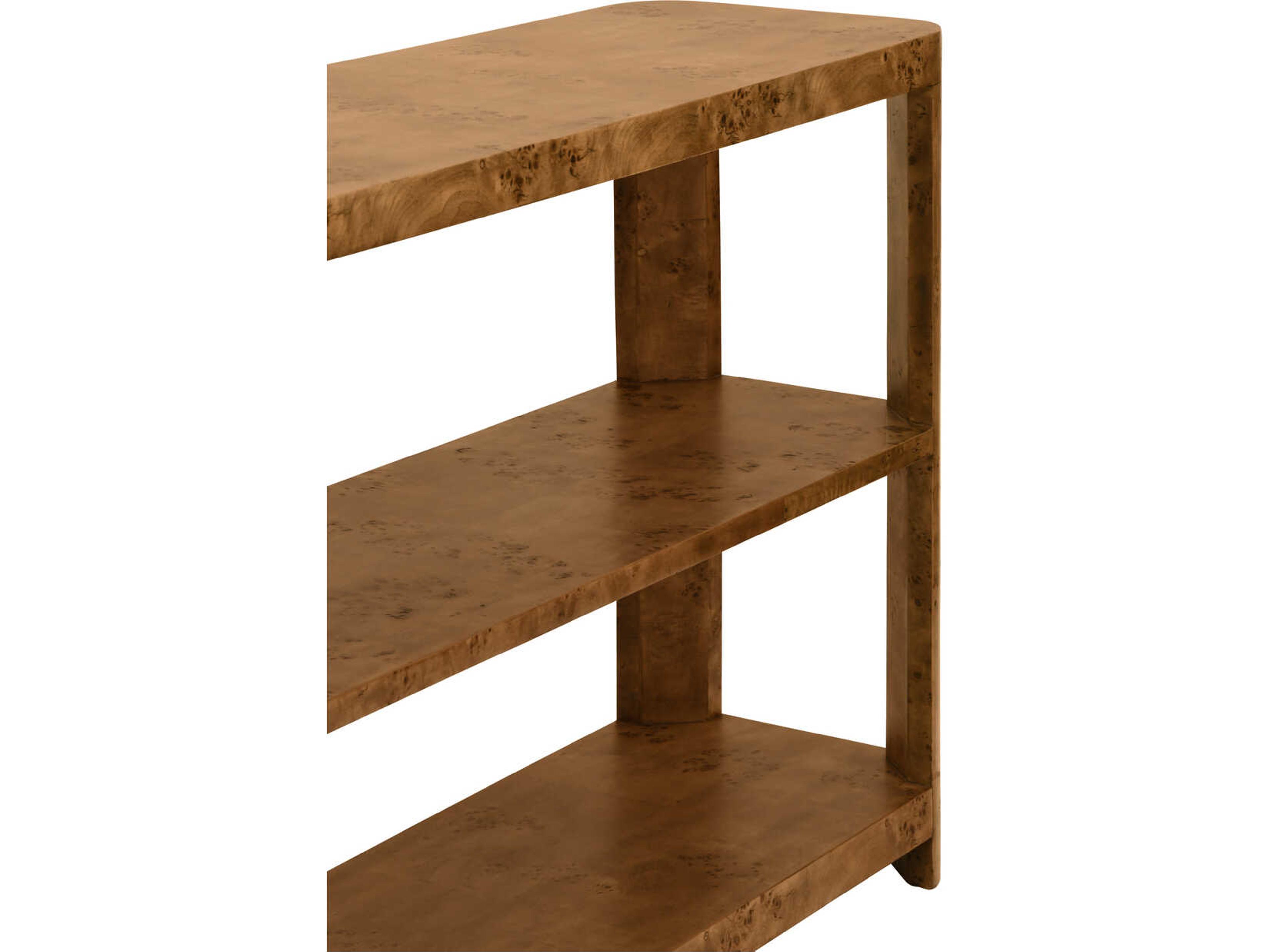 Worlds Away Emery Rectangular Wood Brown Console Table
