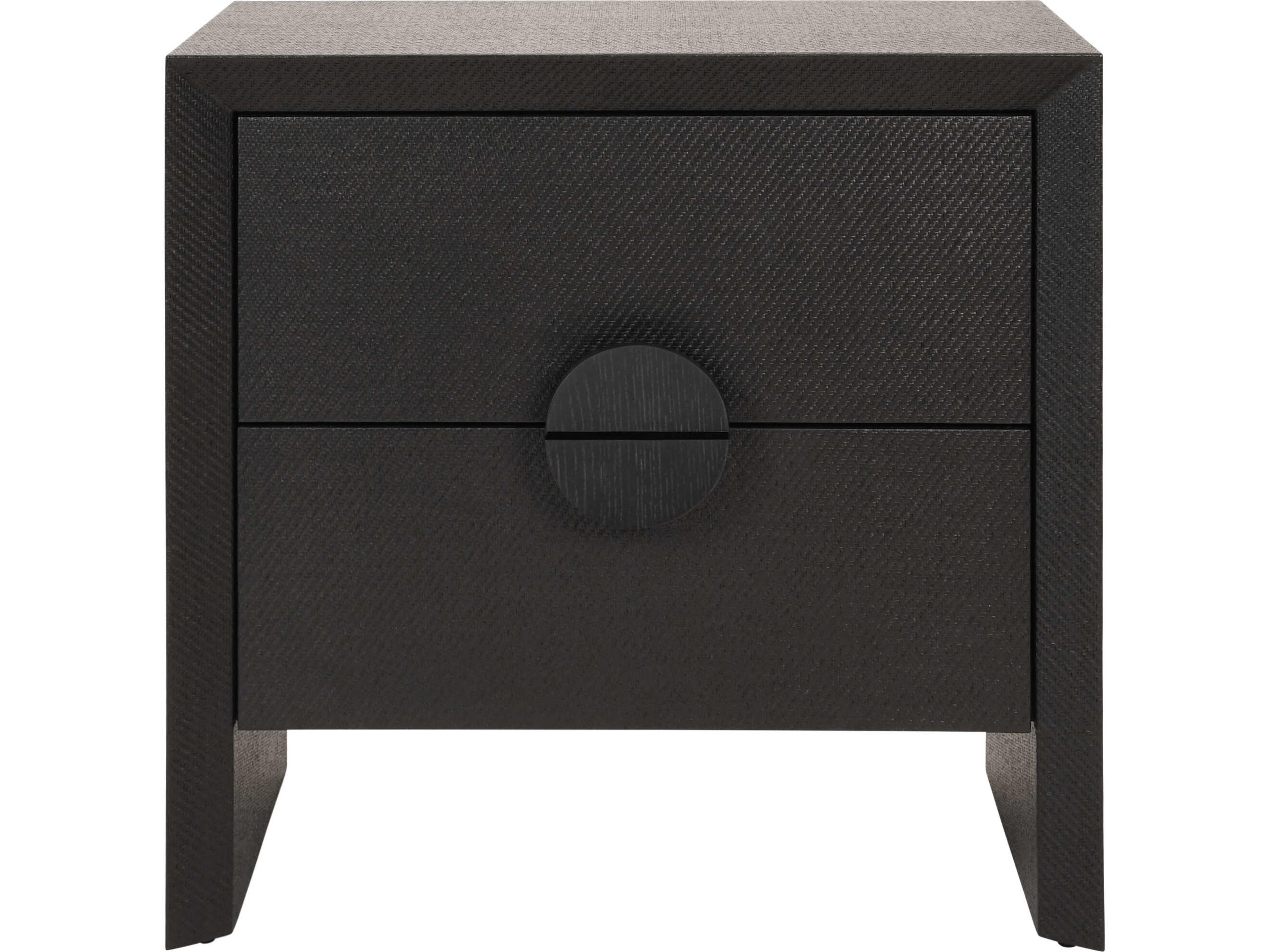 Worlds Away Ezra Rectangular Wood Black End Table