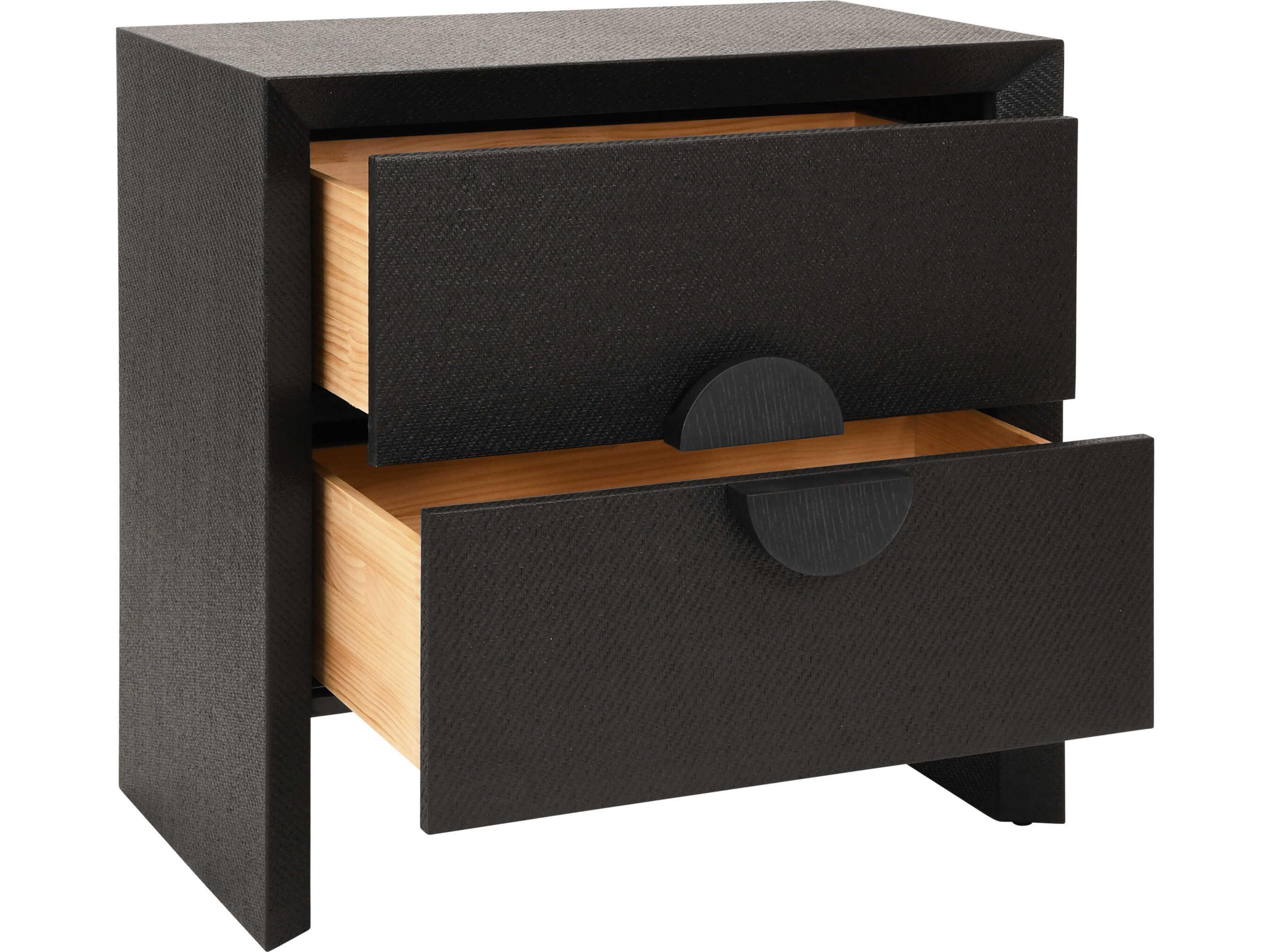 Worlds Away Ezra Rectangular Wood Black End Table