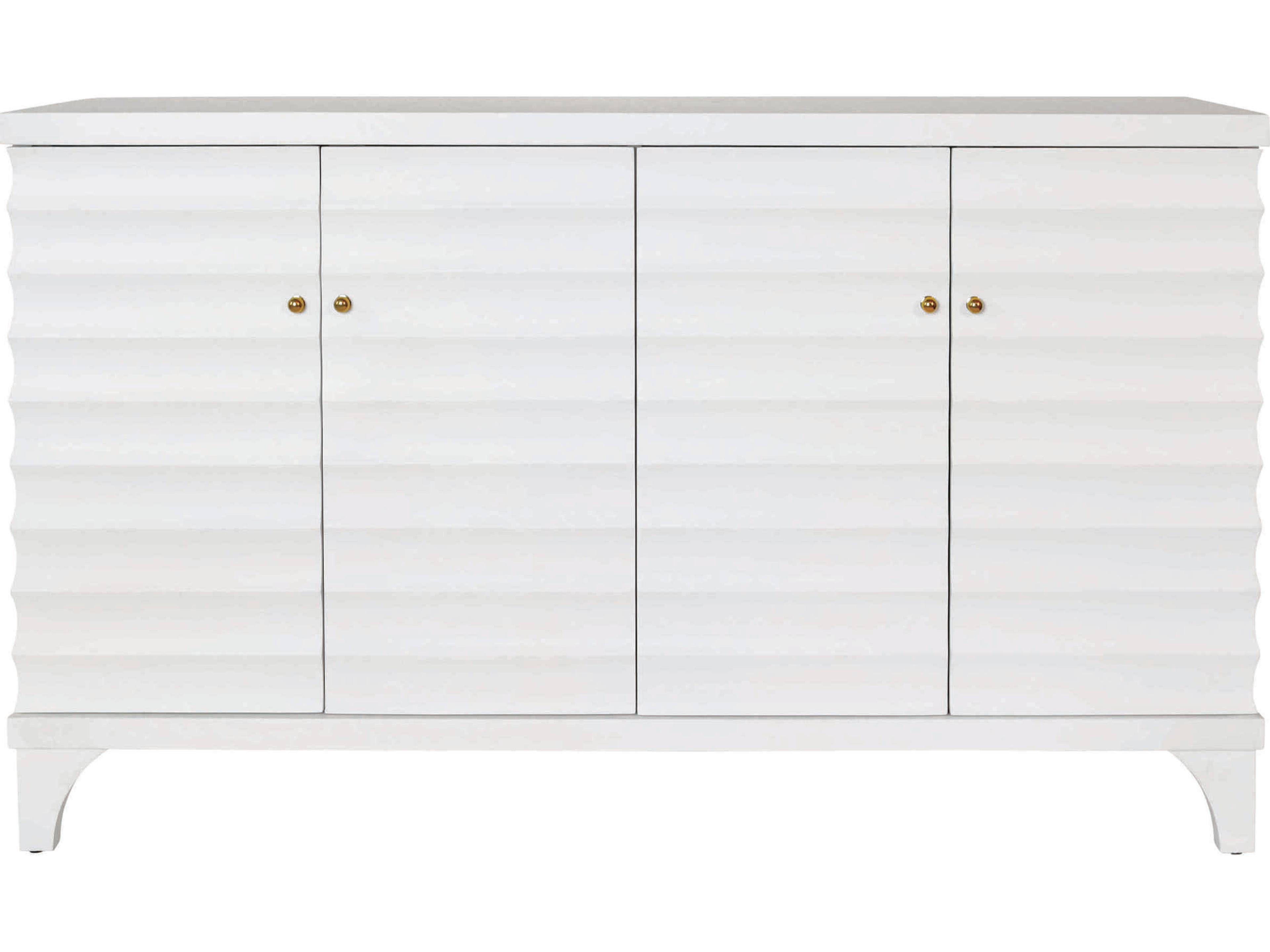 60" Matte White Lacquer Sideboard