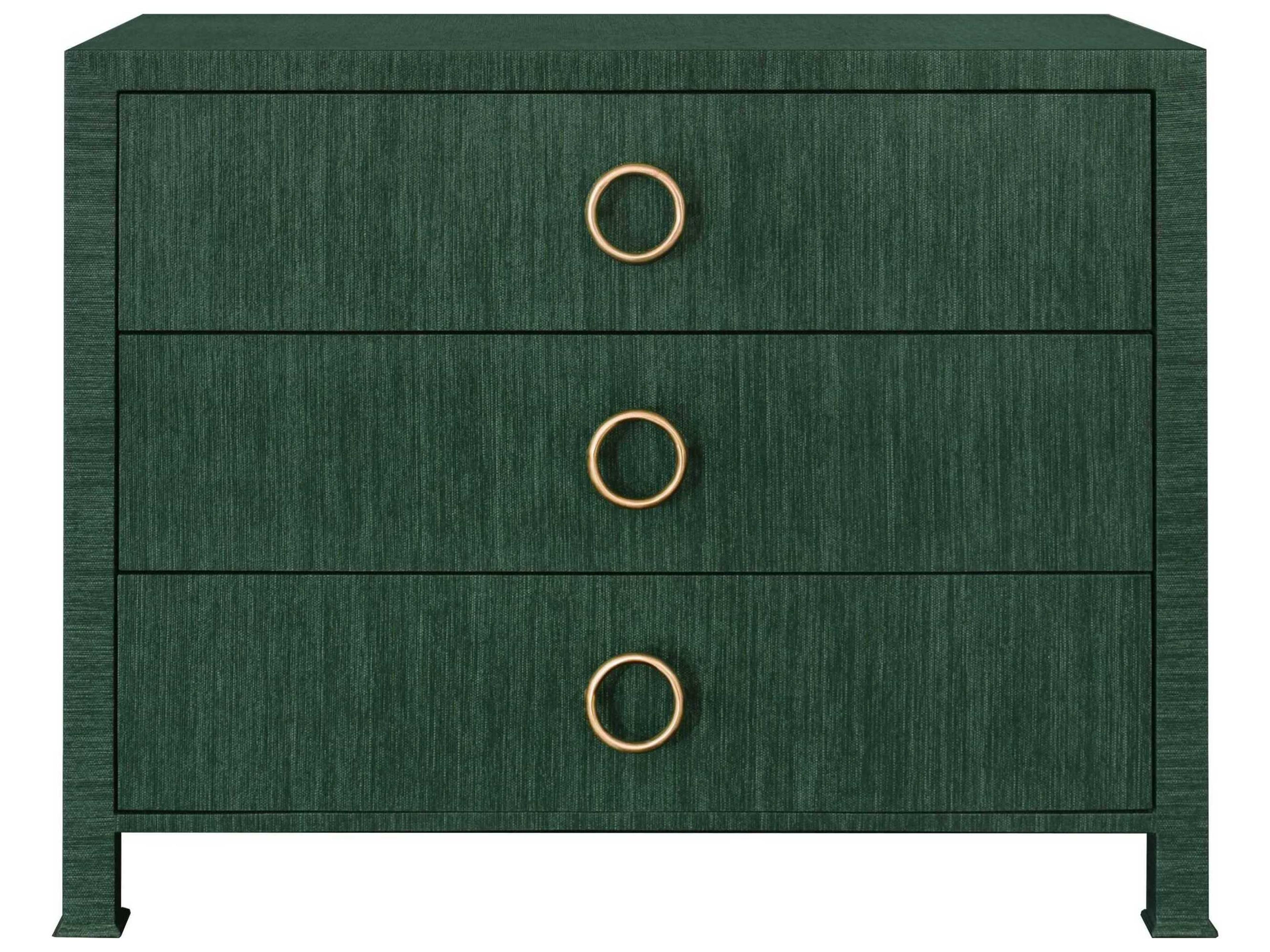 Worlds Away 3-Drawers Green Hardwood Dresser